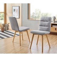 inosign stoel orlando frame van massief eikenhout geolied (set, 2 stuks) grijs