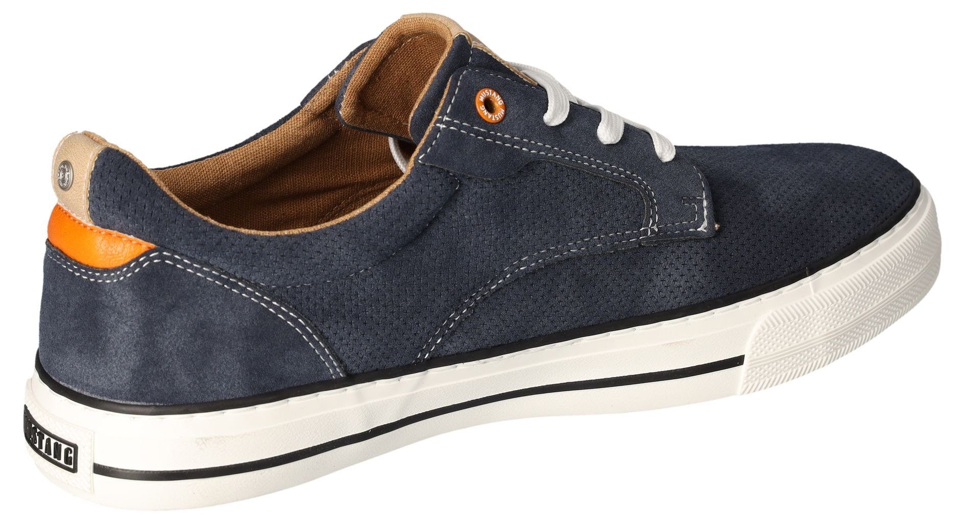 Mustang Shoes Sneakers , vrijetijdsschoen, lage schoen, veterschoen met siernaad