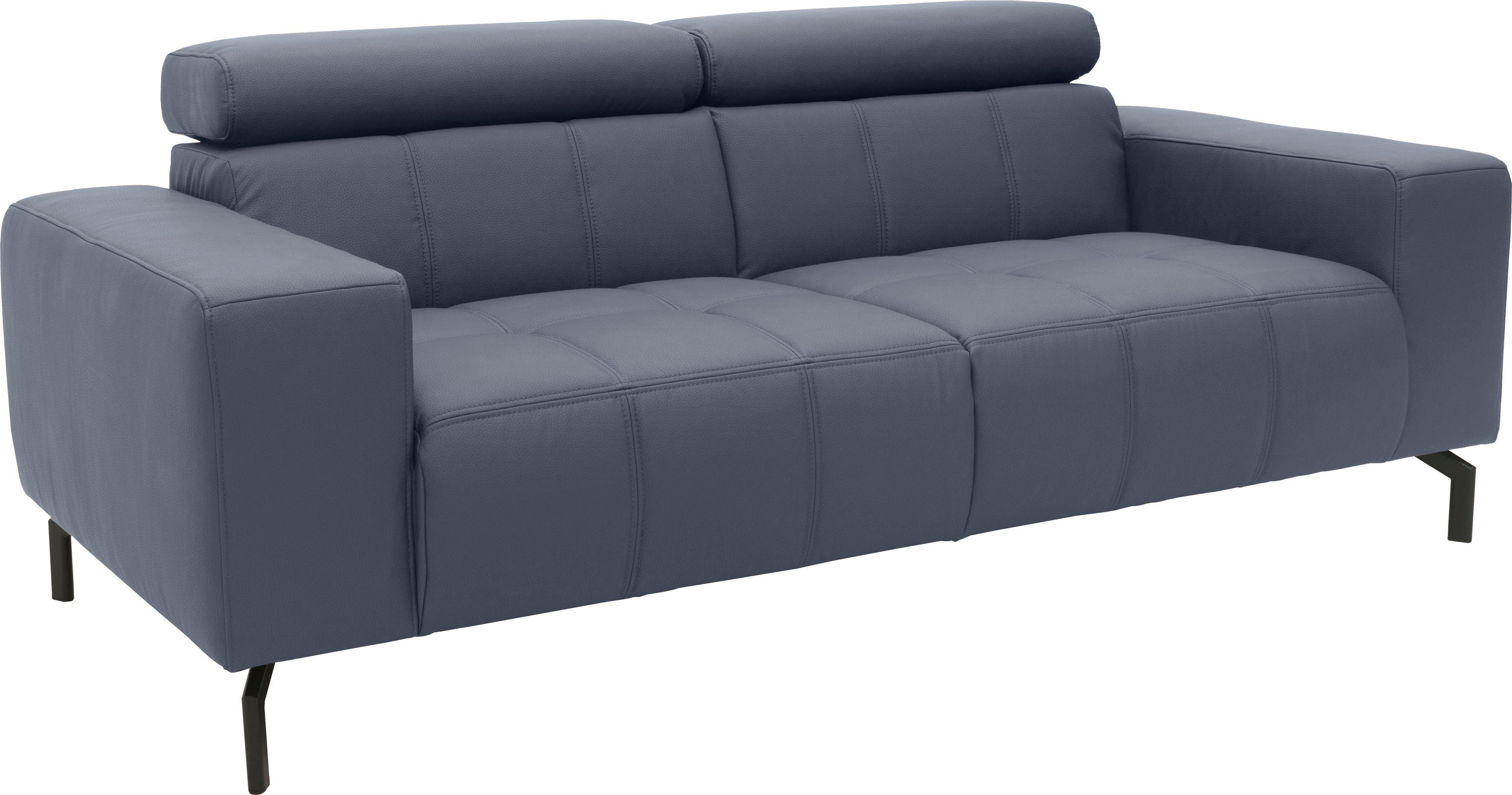 DOMO collection 2-zitsbank Cunelli zeitlos und elegant, moderne Sitznähte als Designelement,