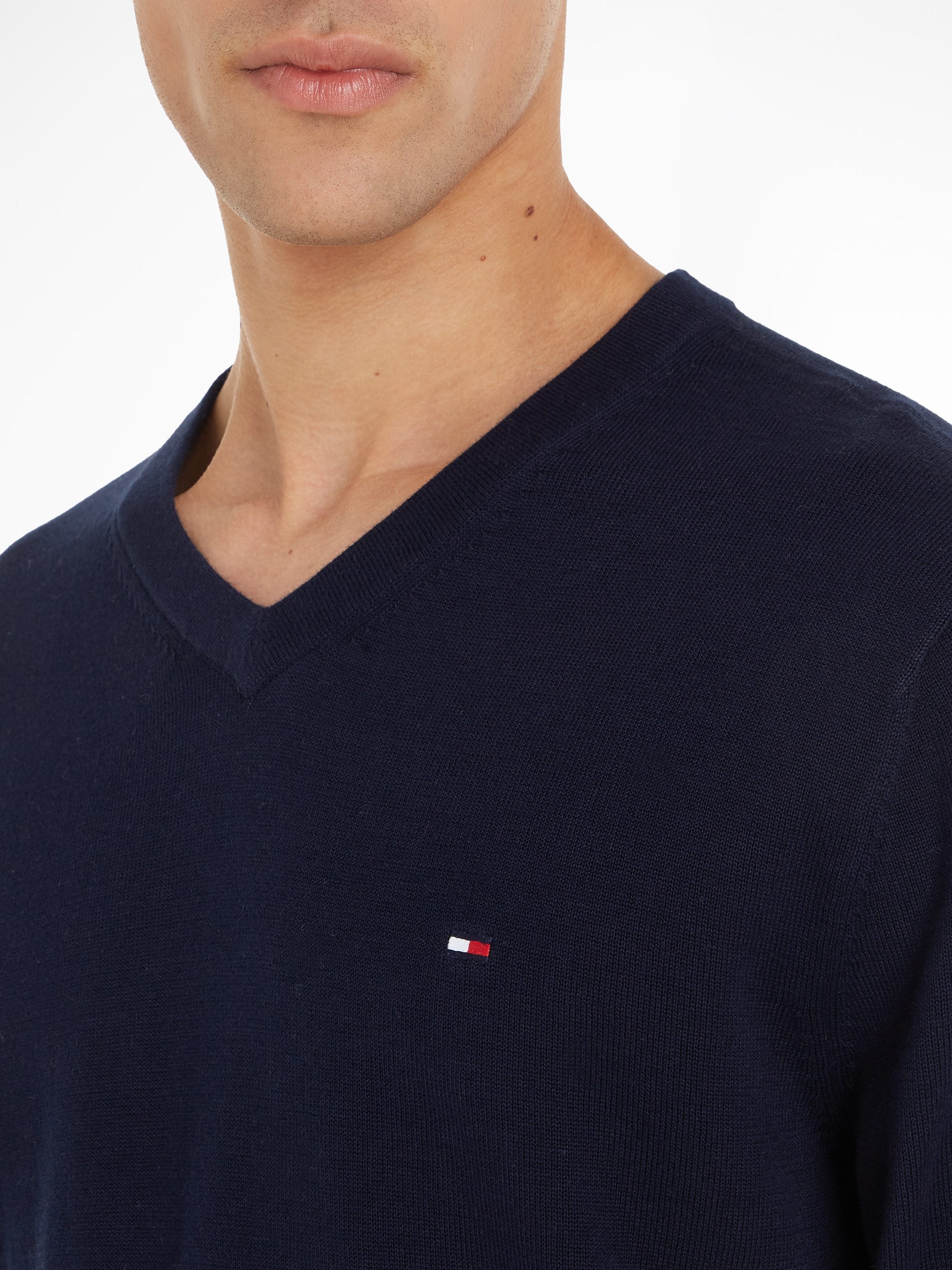 Tommy Hilfiger Gebreide trui ESSENTIAL COTTON V NECK