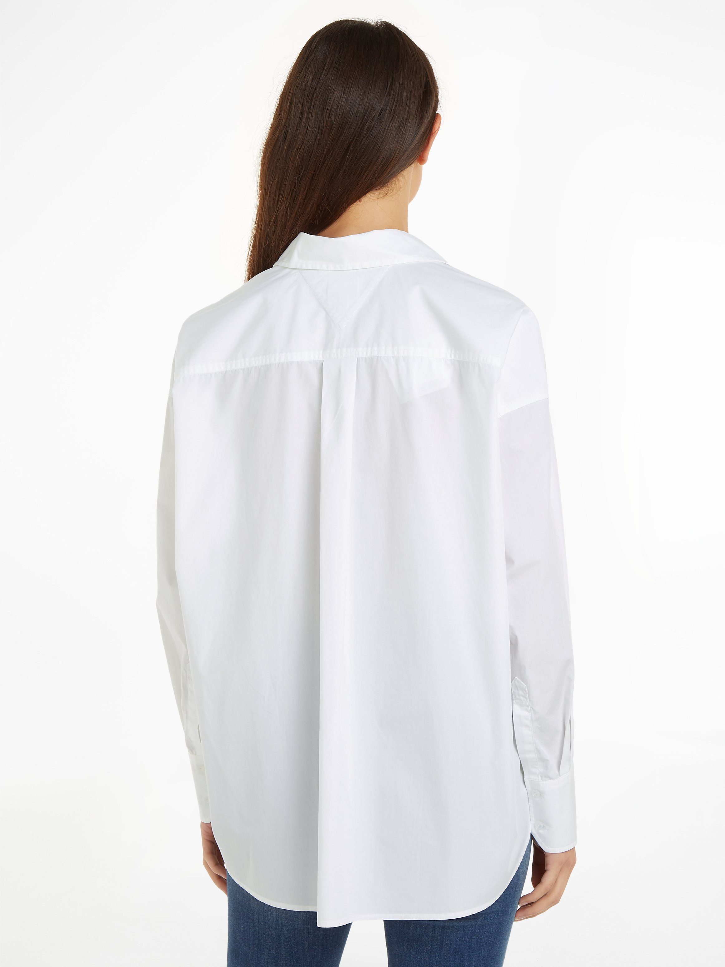 TOMMY JEANS Top TJW SP OVR SCRIPT SHIRT EXT Met Tommy Jeans-logo-opschrift