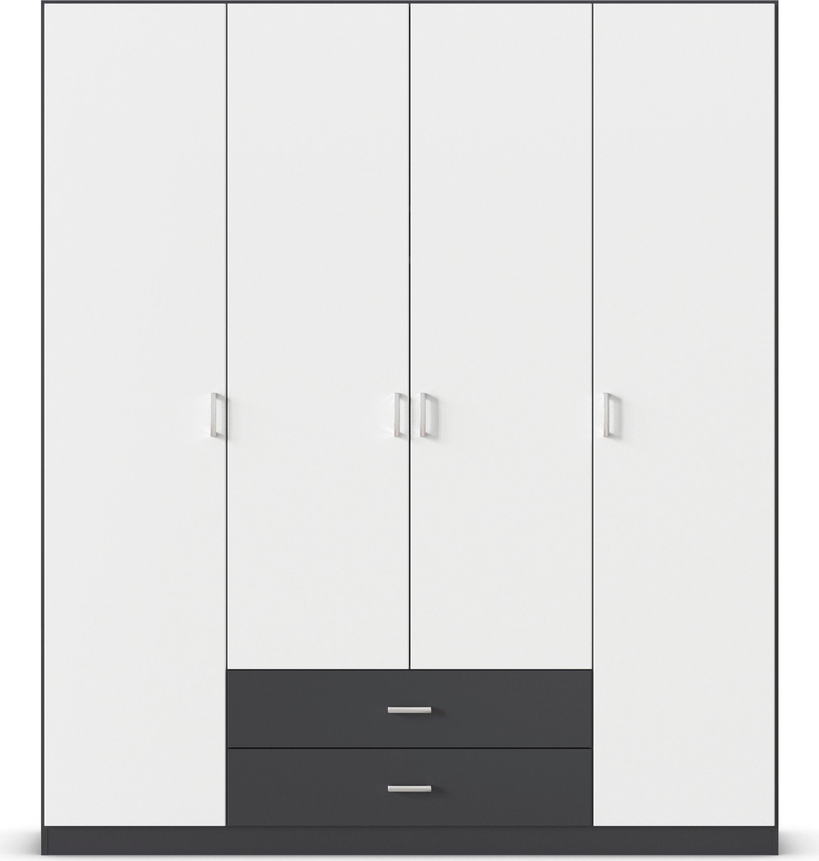 rauch Draaideurkast Kledingkast kast garderobe linnenkast GAMMA in 3 breedtes met 6 lades, in eenvoudig design topseller made in germany