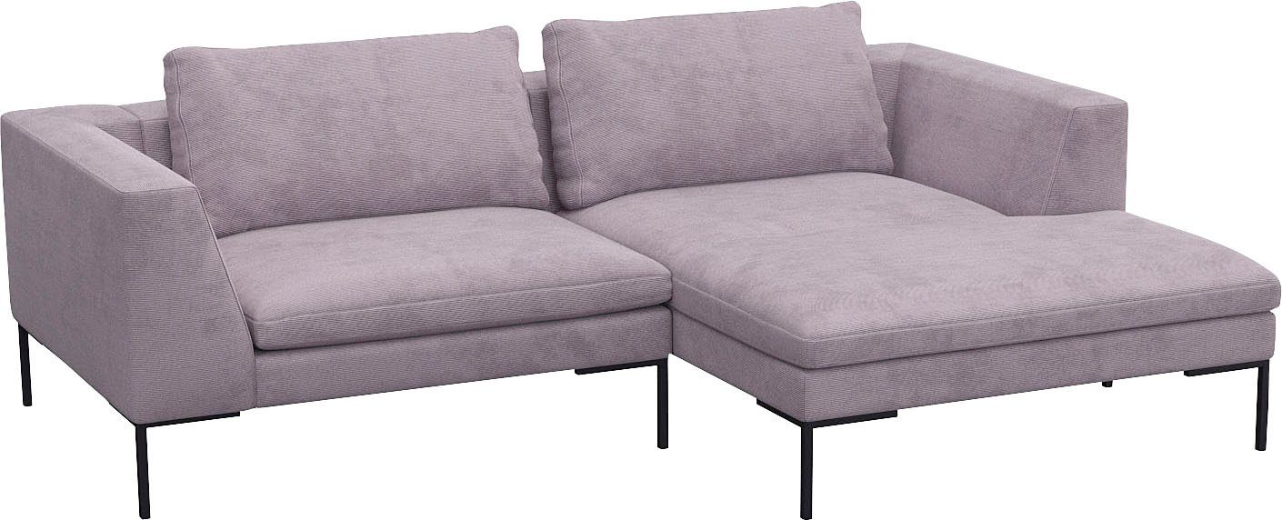 FLEXLUX Hoekbank Loano, super comfortabel zitcomfort door koudschuim in de zitting, L-vorm
