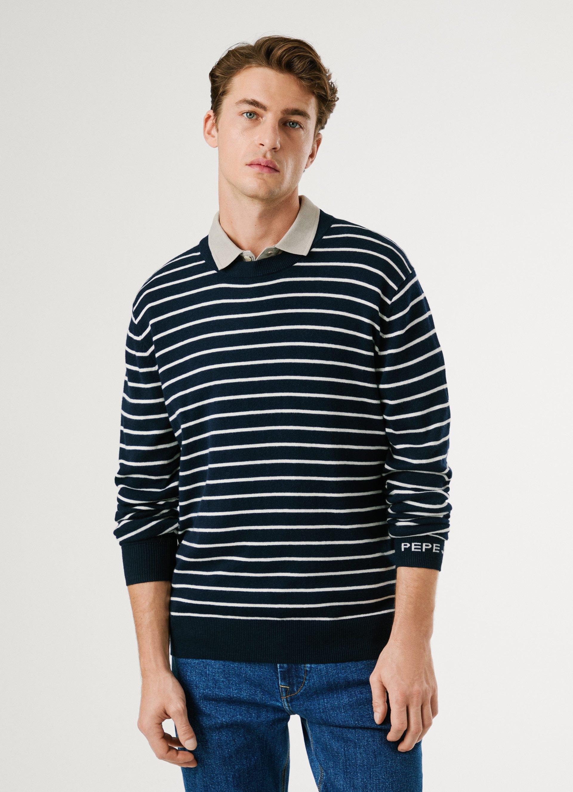 Pepe Jeans Trui met ronde hals ANDRE STRIPES