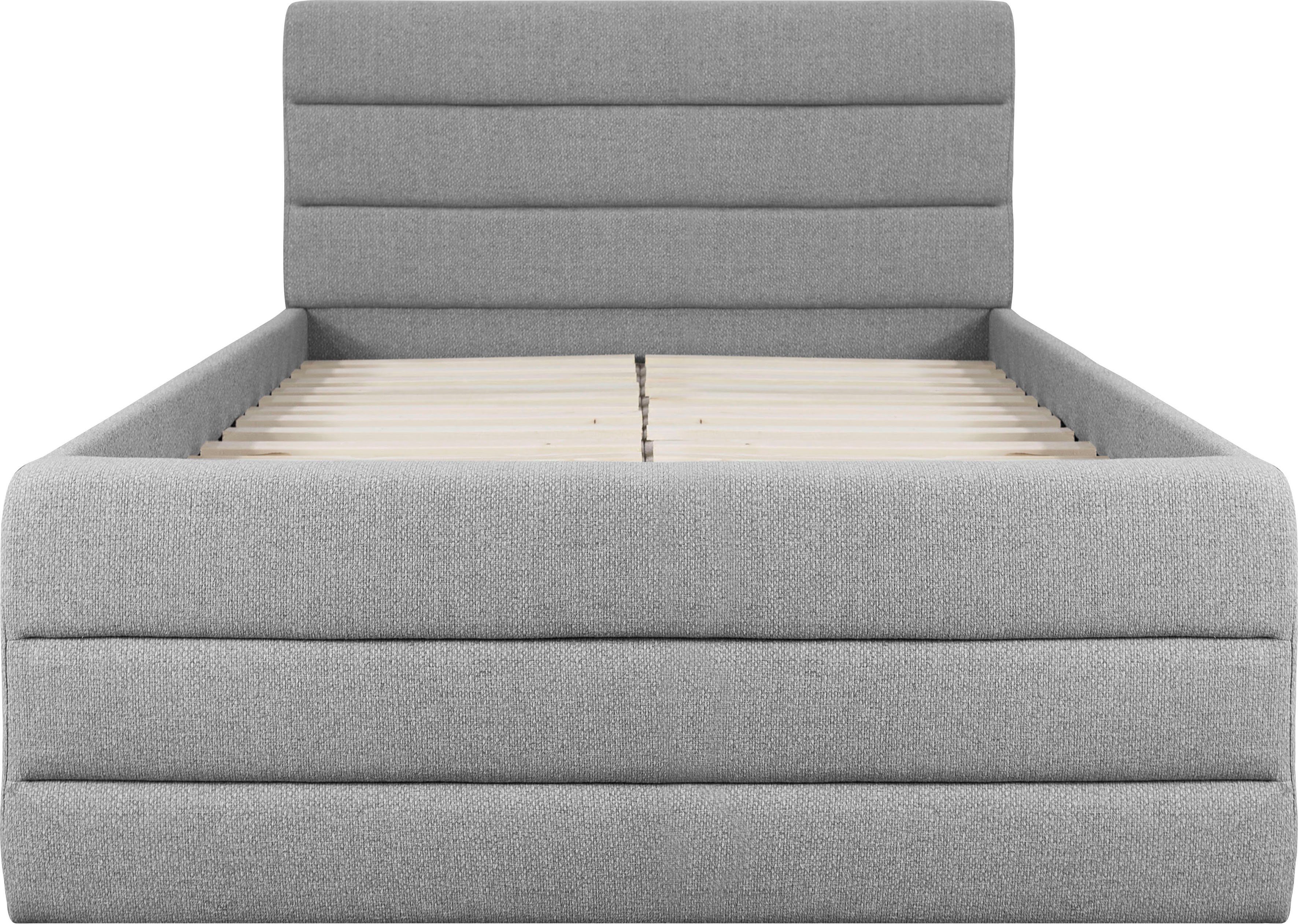 OTTO products Gestoffeerd bed Merrit Dwarsnaad in het hoofd- en voetbord, in 5 breedten, ook in 220 cm lang