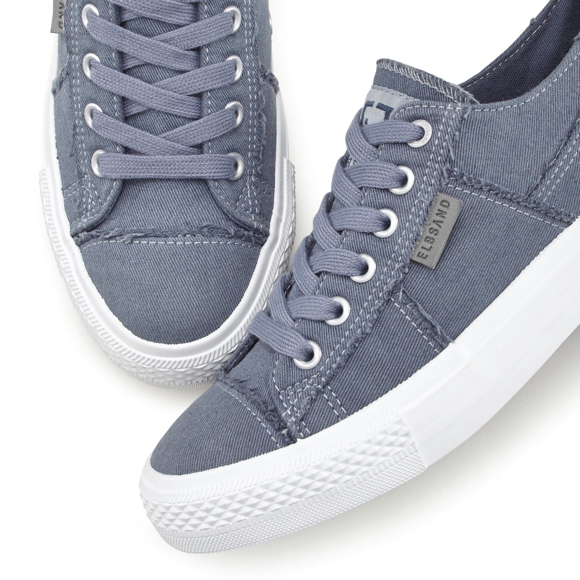 Elbsand Sneakers Veterschoen, vrijetijdsschoen van textiel, used-look VEGAN