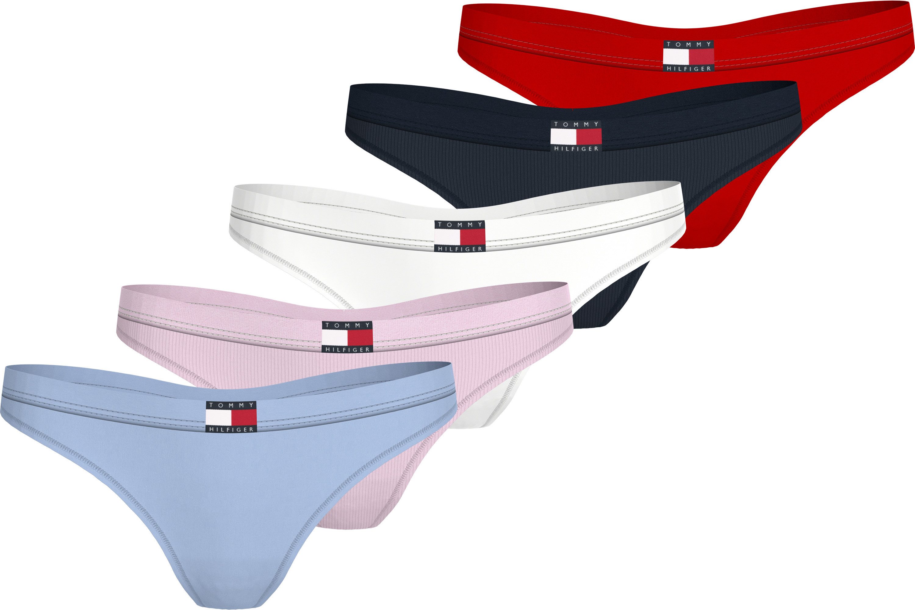 Tommy Hilfiger Underwear Tanga 5 PACK THONG (set, 5 stuks, 5er) dames slips maat XS (34) multicolor
