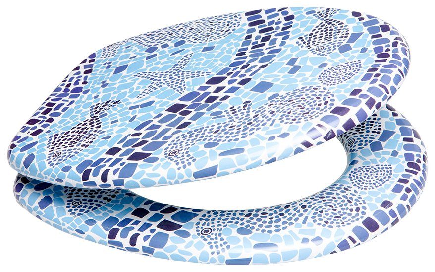 Sanilo Toiletzitting Mosaic World met soft-closemechanisme