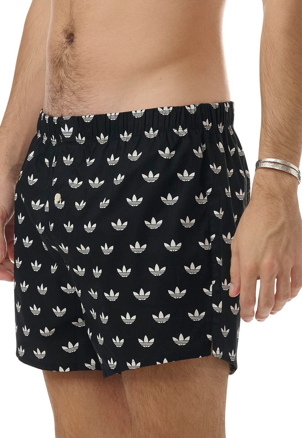 adidas Originals Boxershort Comfort Cotton Woven Katoen, wijd, elastiek, all-over print, zacht, ademend (Set van 2)