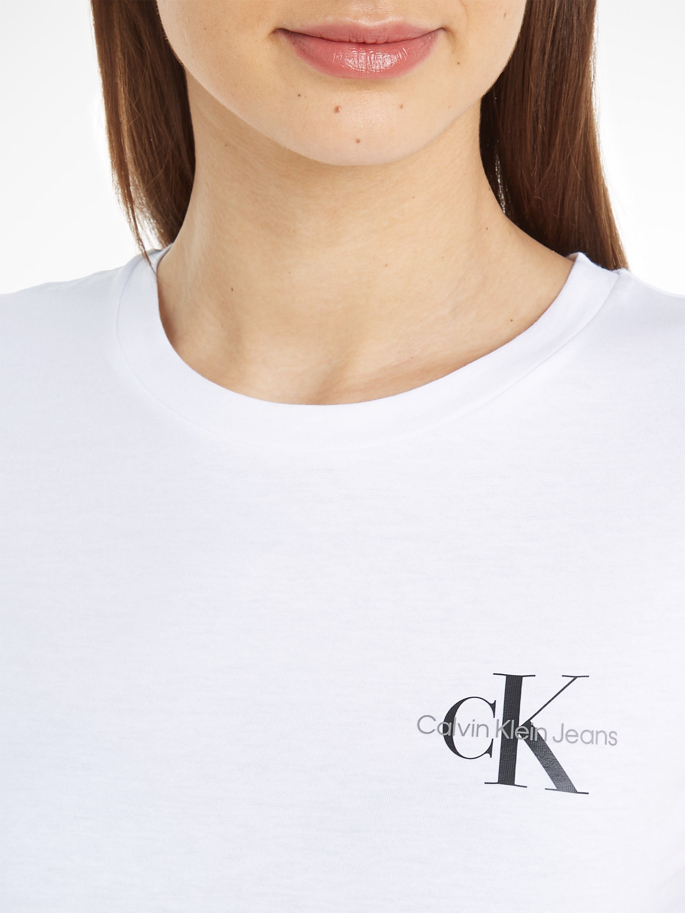 Calvin Klein Shirt met ronde hals 2-PACK MONOLOGO SLIM TEE met calvin klein jeans logoprint op borsthoogte (2-delig, Set van 2)