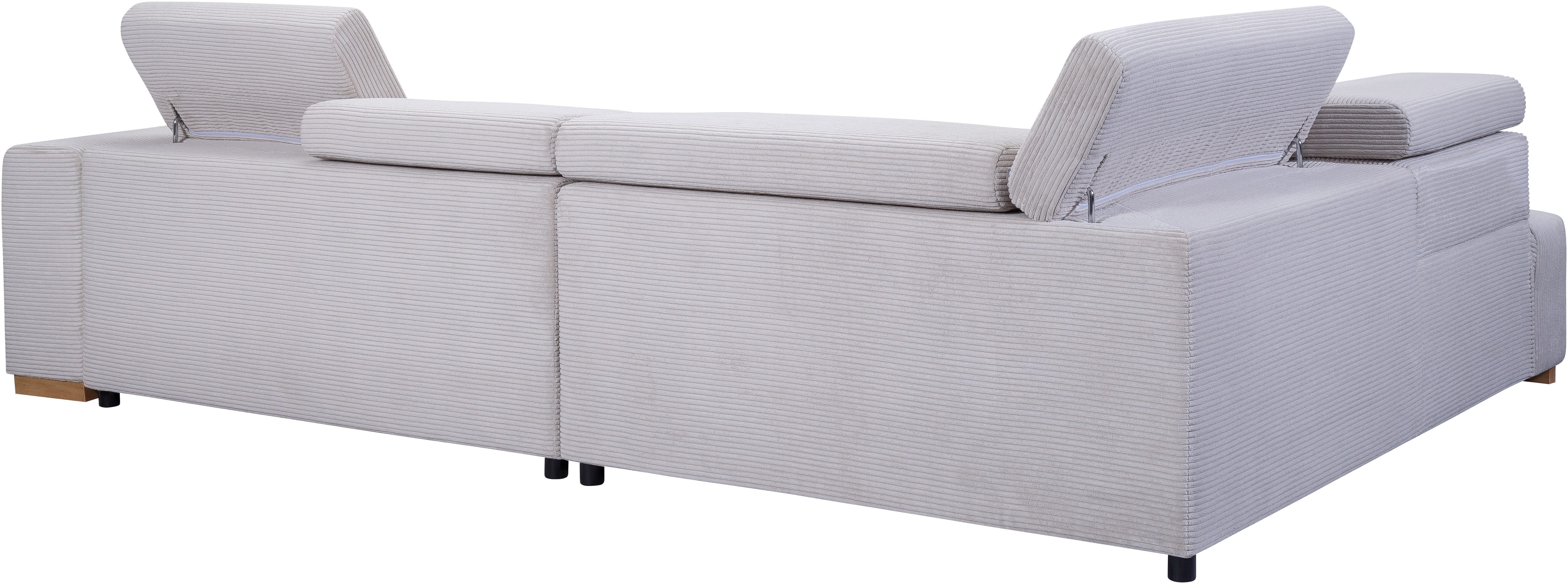 exxpo - sofa fashion Hoekbank Elianos, hoog zitcomfort, verfijnde kruisstepping in de zitting, L-vorm