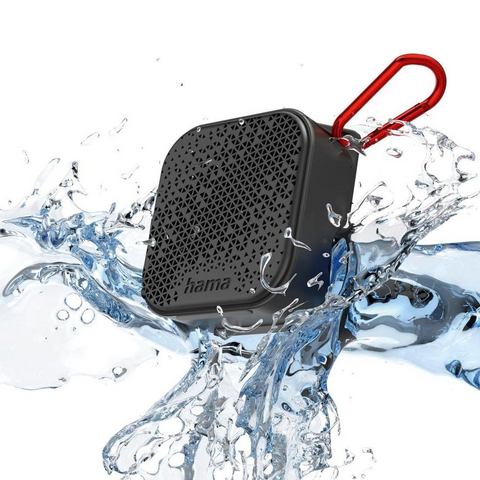 Hama Pocket 2.0 Bluetooth luidspreker AUX, Handsfree-functie, Waterdicht Zwart