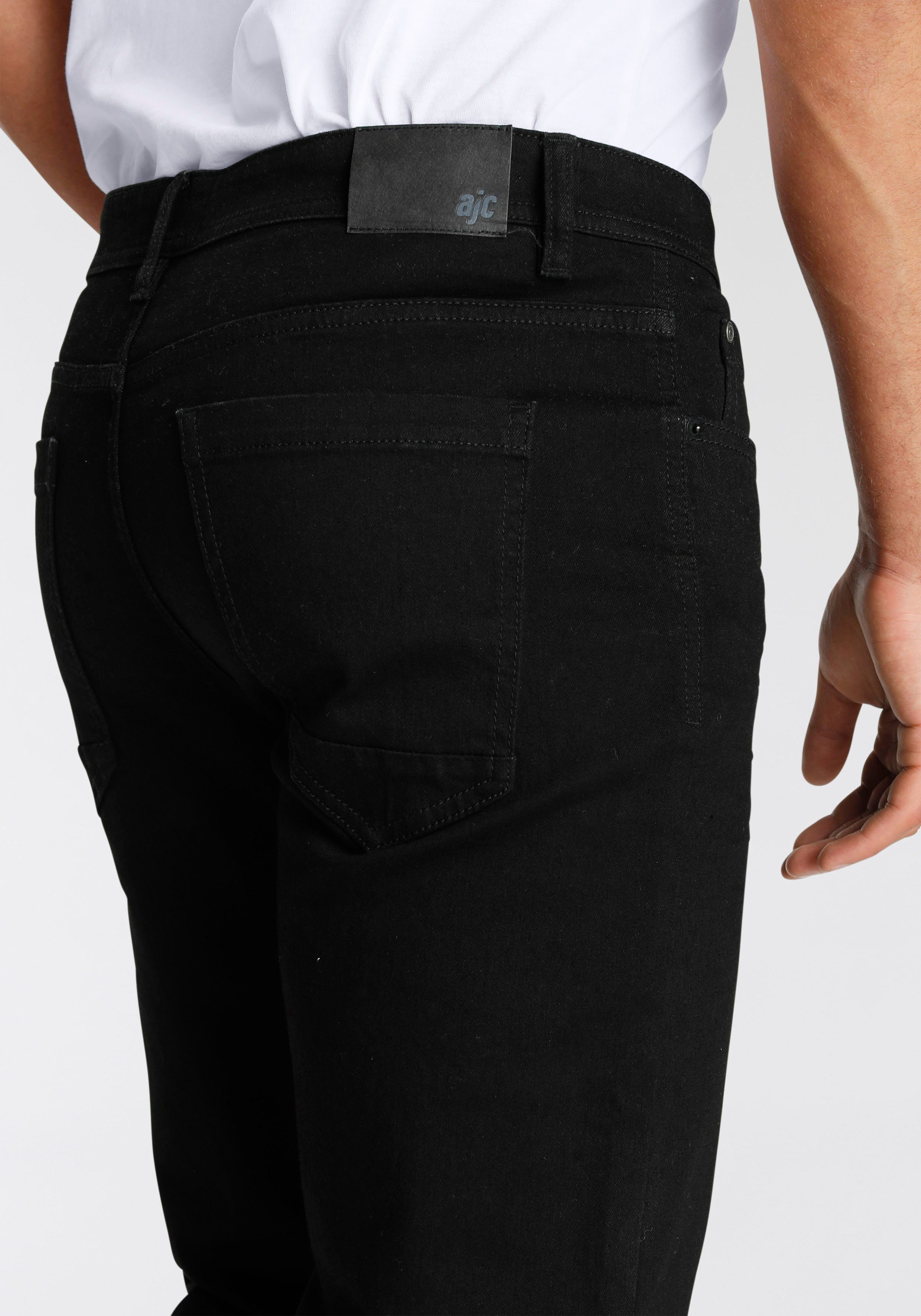 AJC Straight jeans rechtes gesneden, used-look-wassing, lage taille