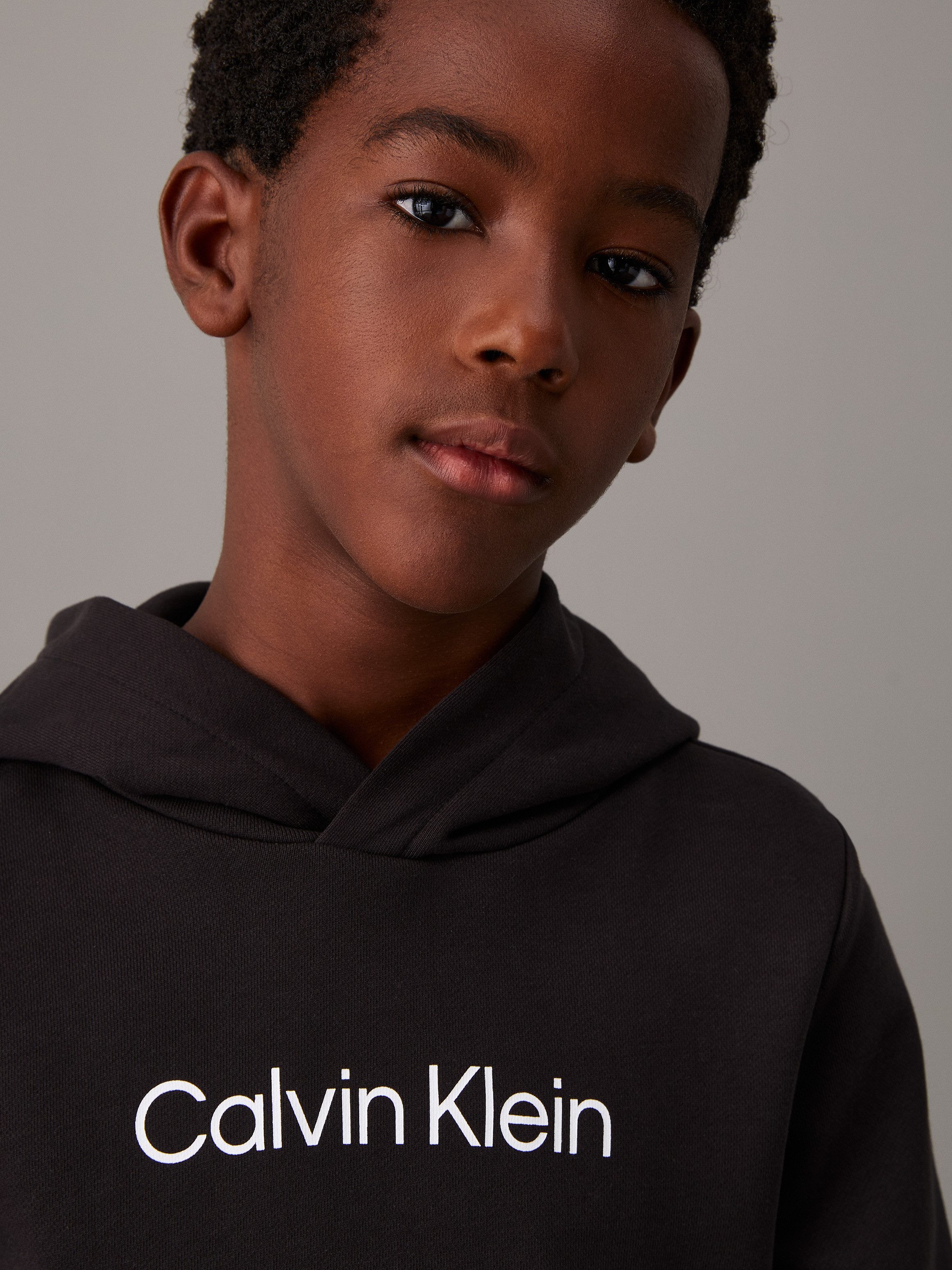 Calvin Klein Hoodie INST. LOGO REG. TERRY HOODIE voor kinderen tot 16 jaar en met logo-opdruk