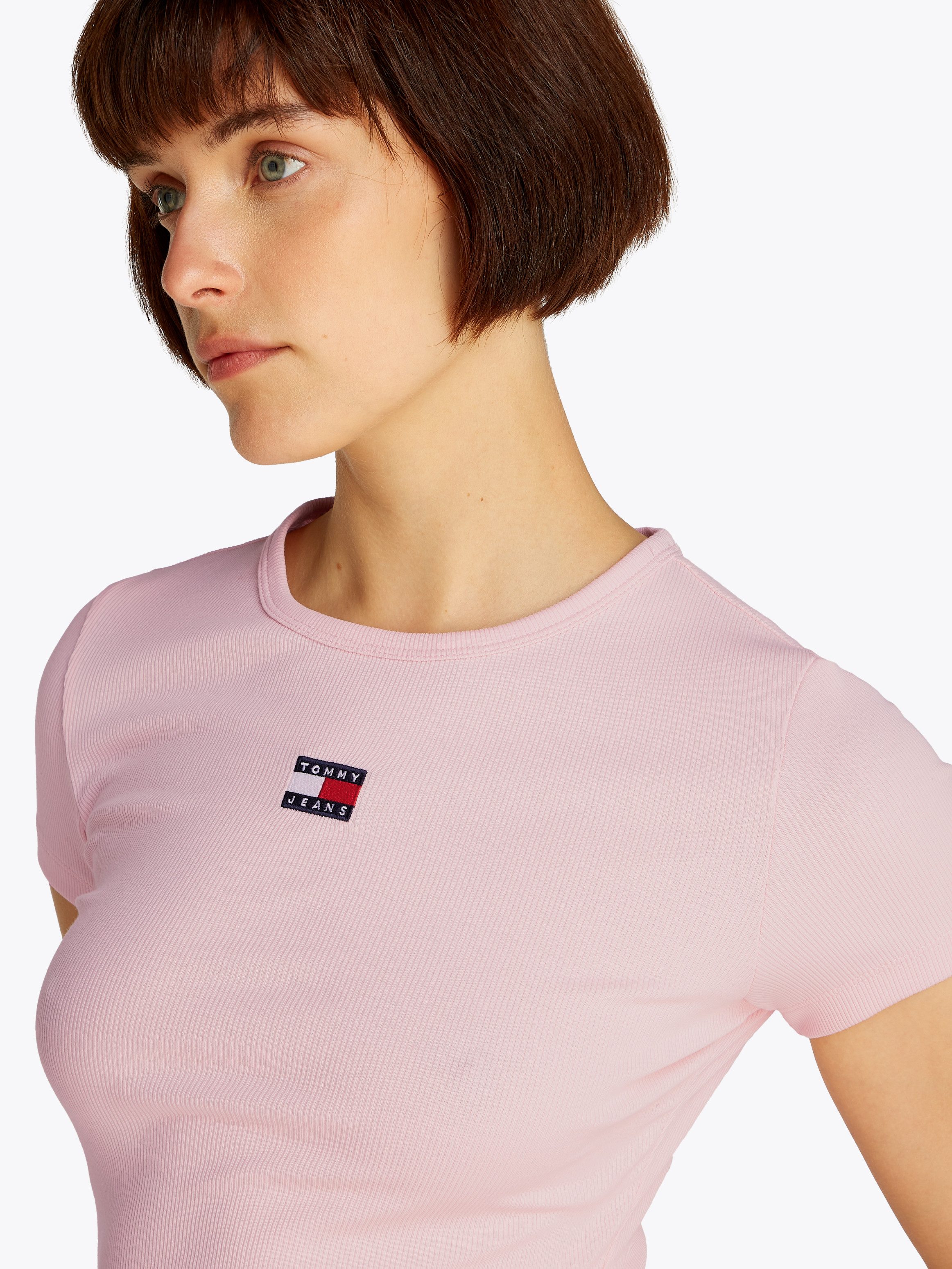 TOMMY JEANS T-shirt TJW SLIM BADGE RIB TEE