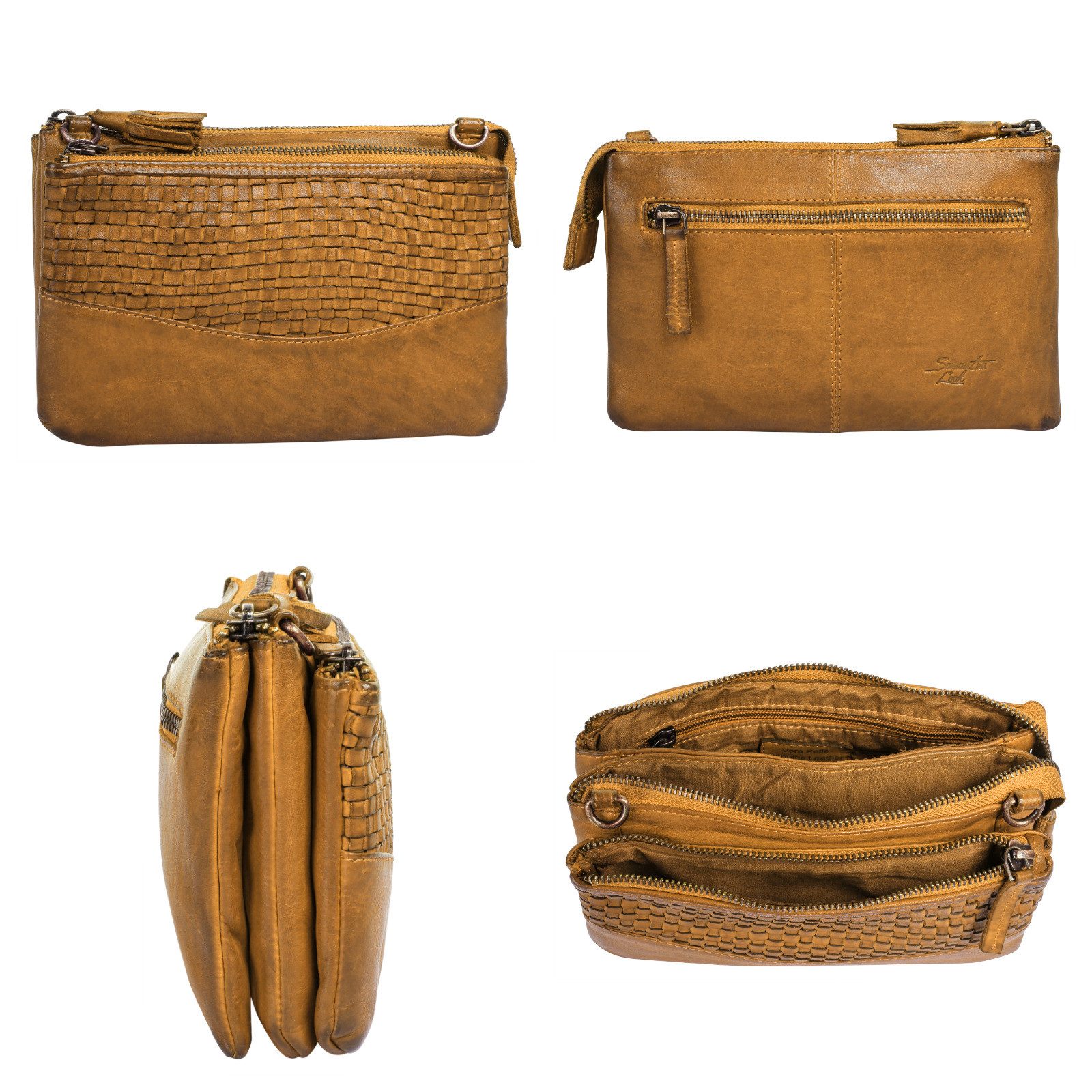 Samantha Look Schoudertas echt leer, made in italy