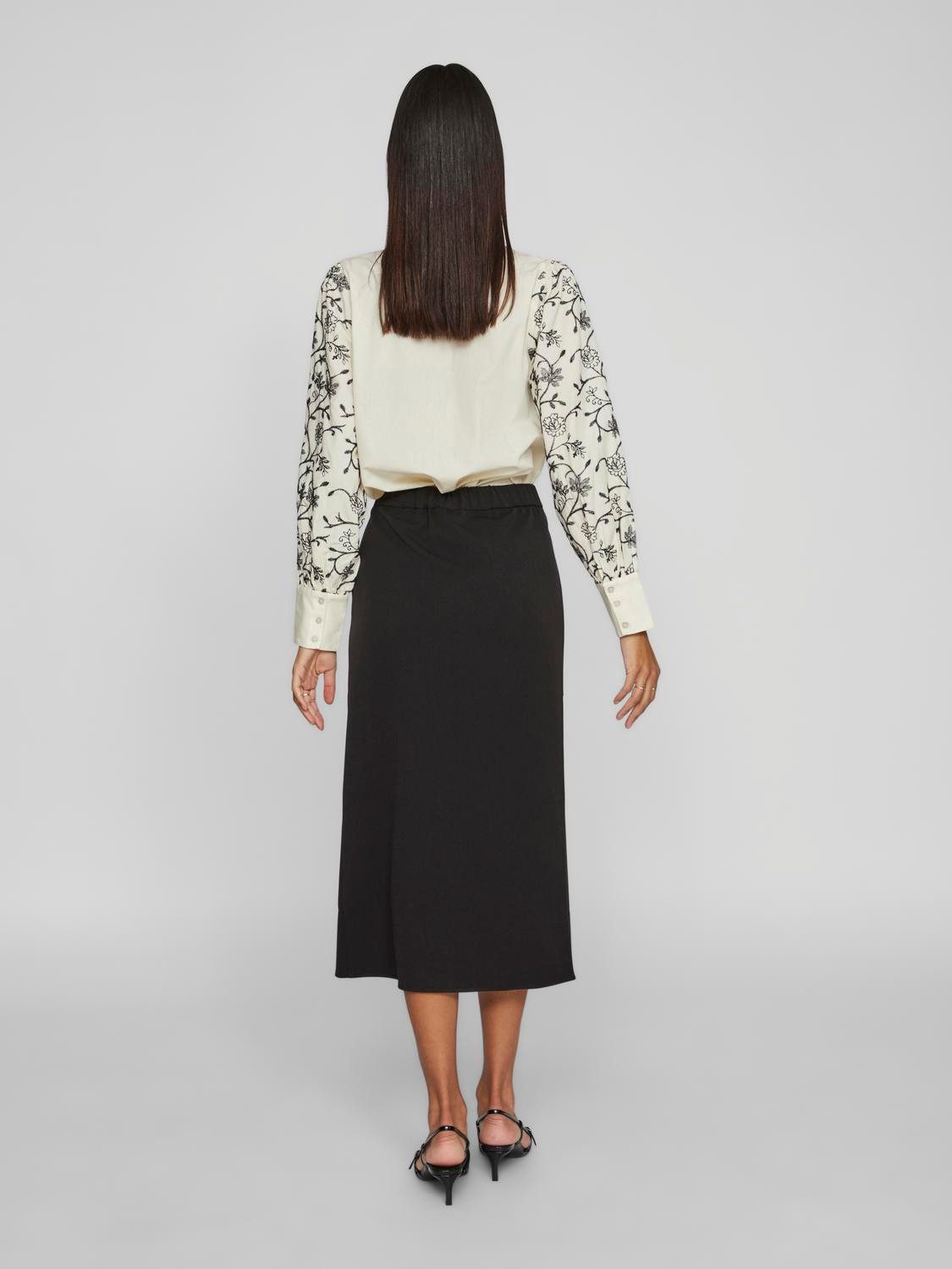 Vila Maxirok VIVARONE HW LONG SKIRT - NOOS
