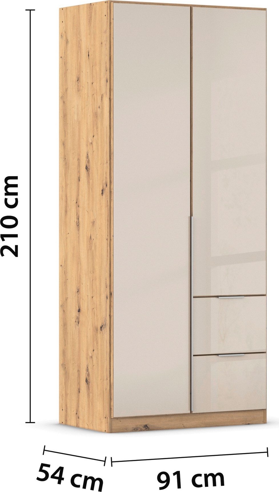 rauch Draaideurkast Kledingkasten kast garderobe AGORDO met glazen front