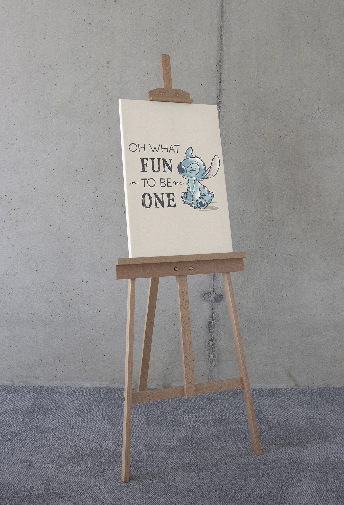 Komar Artprint op linnen Disney Lilo and Stitch Oh What Fun 400 x 260 cm (breedte x hoogte) - behang, vlies, woonkamer, slaapkamer (1 stuk)