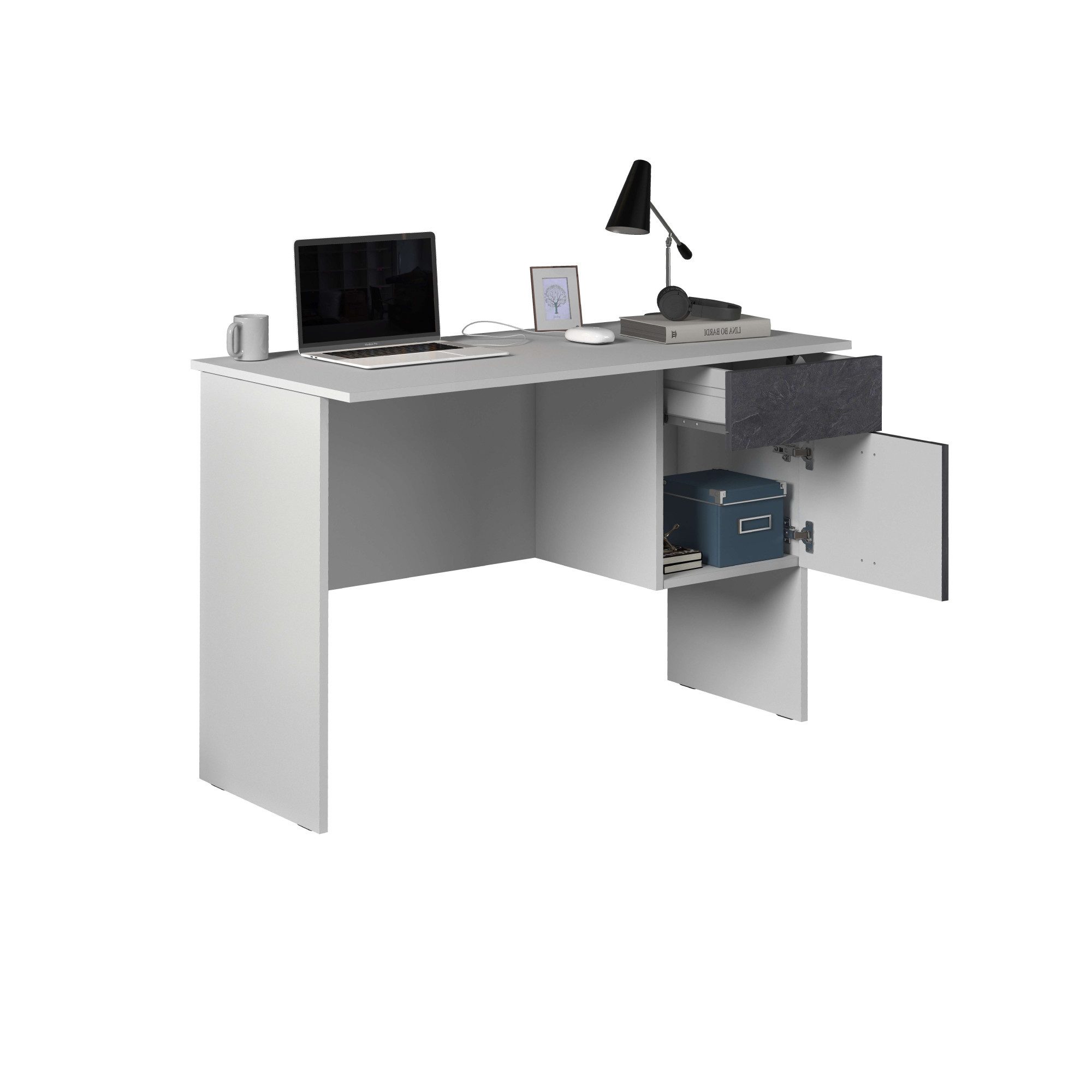 INOSIGN Bureau Coro, kleine computertisch, bureautafel met 1 deur & 1 lade, breedte 110 cm, made in italy
