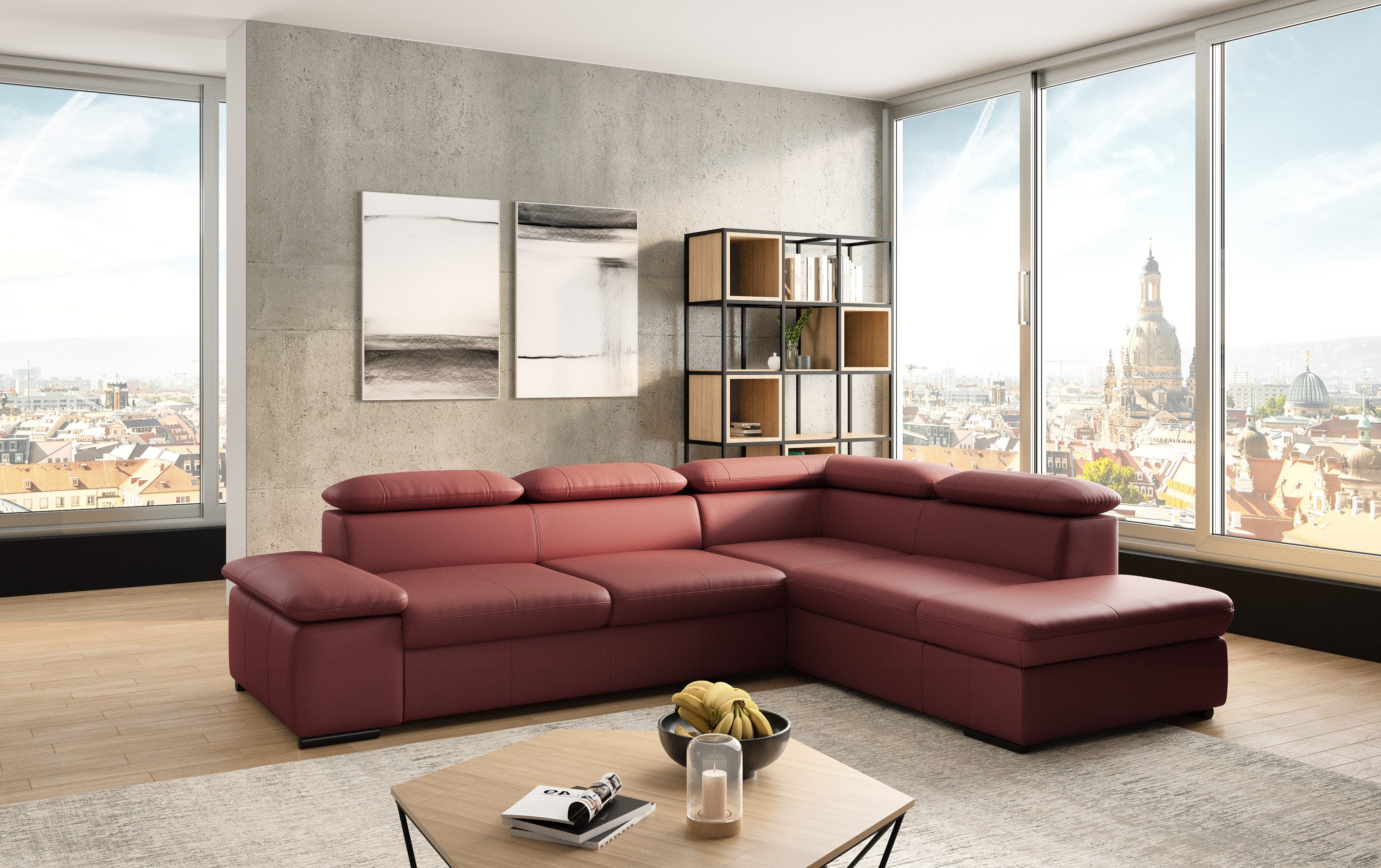 sit&more Hoekbank Alcudia L-vorm met armverstelling, optionele hoofdeindverstelling en bedfunctie