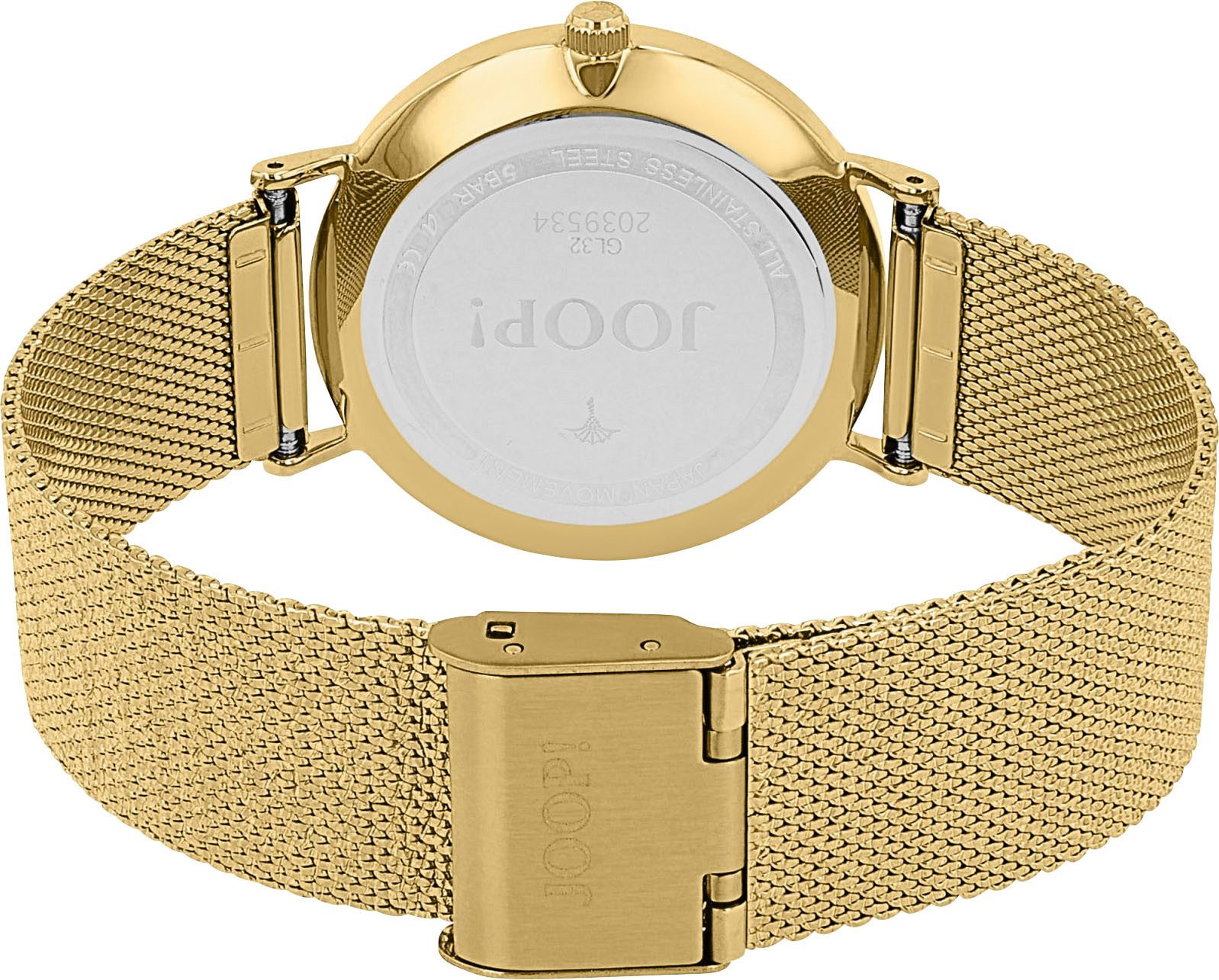 Joop! Kwartshorloge Polshorloge, dameshorloge, roestvrijstalen band, analoog, diamant