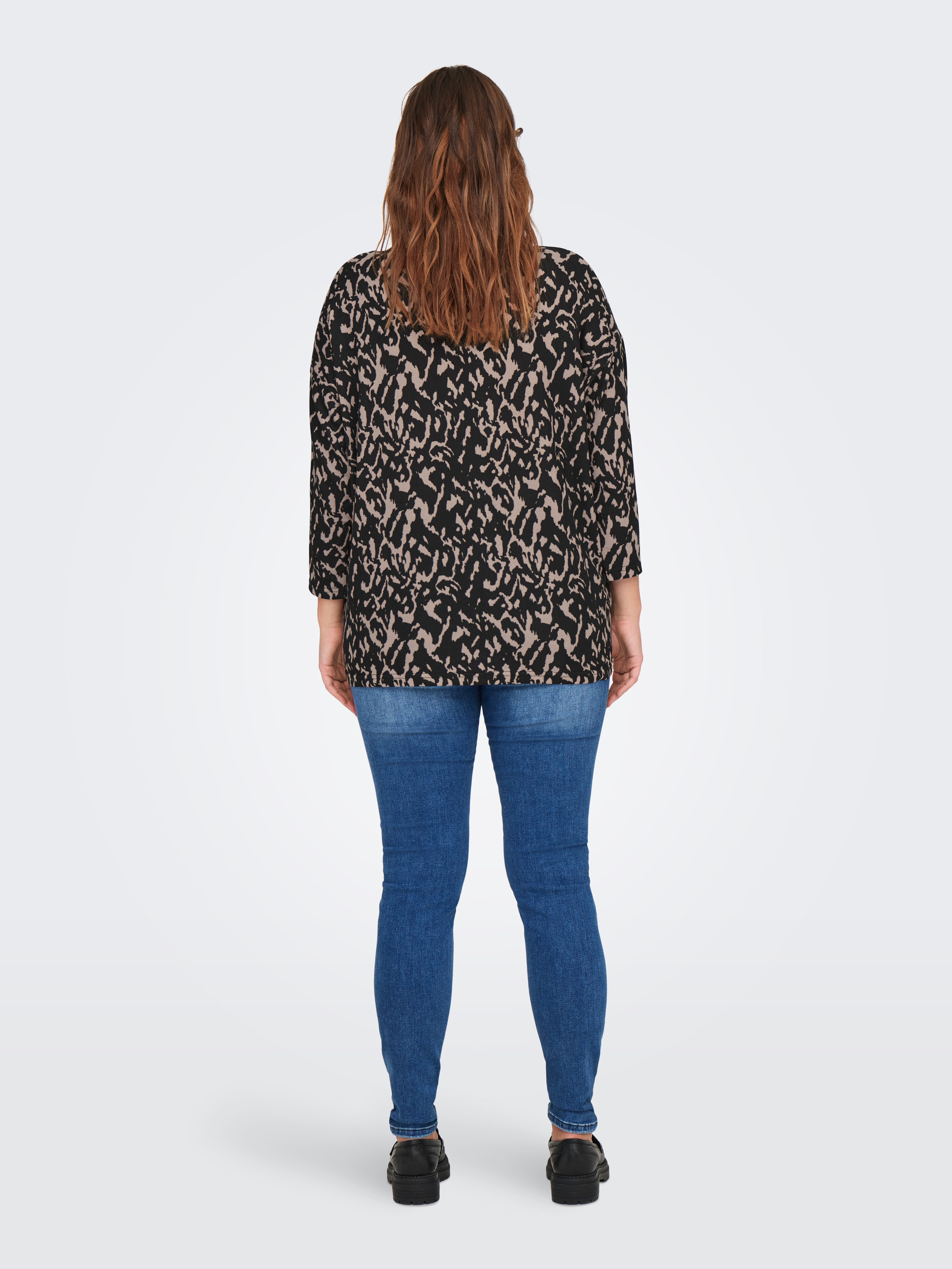 ONLY CARMAKOMA Shirt met 3 4-mouwen CARALBA 3 4 TOP NOOS