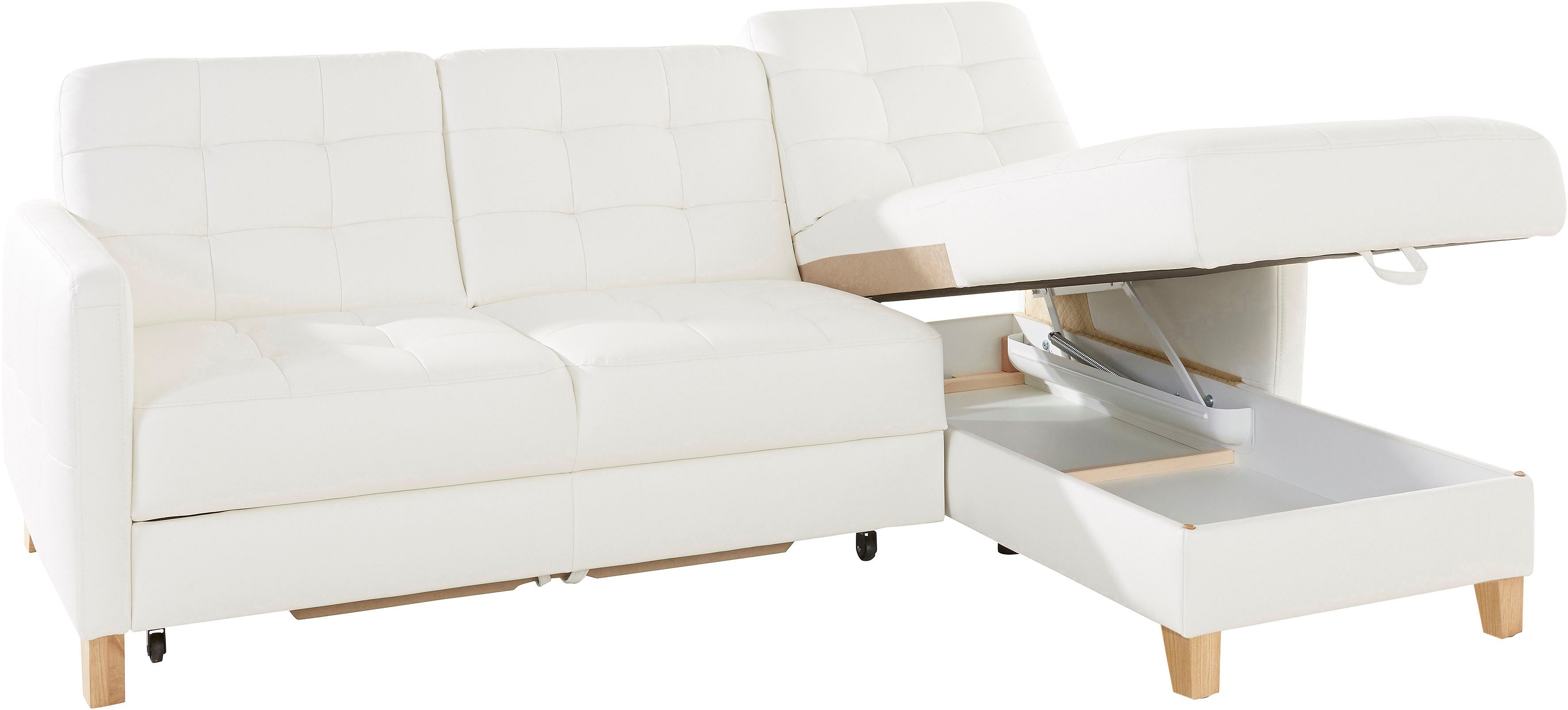 exxpo - sofa fashion Hoekbank Elio, compact en comfortabel, handig en tijdloos design, L-vorm