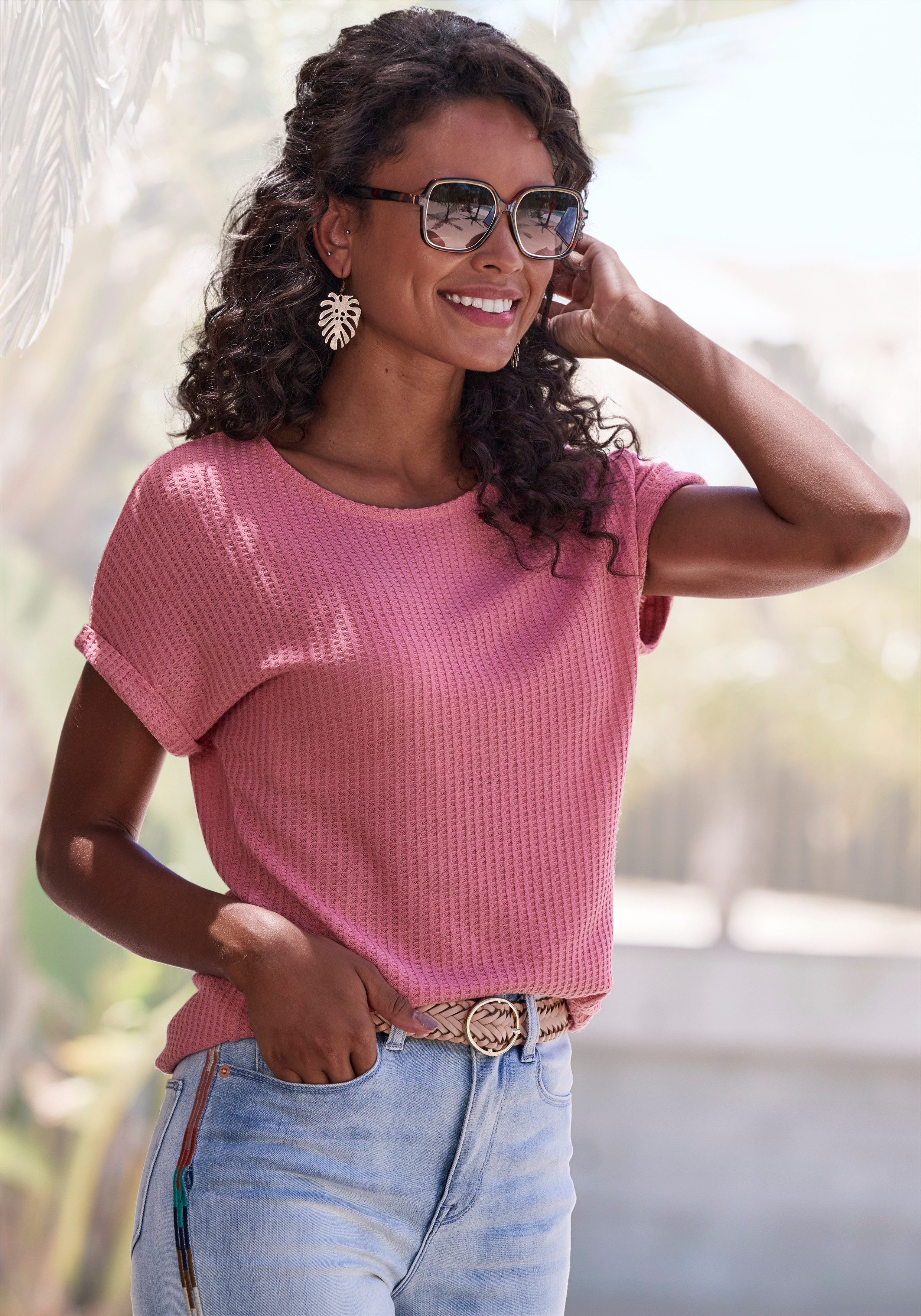 Vivance Shirt met korte mouwen Van zachte piquékwaliteit (Set van 2)