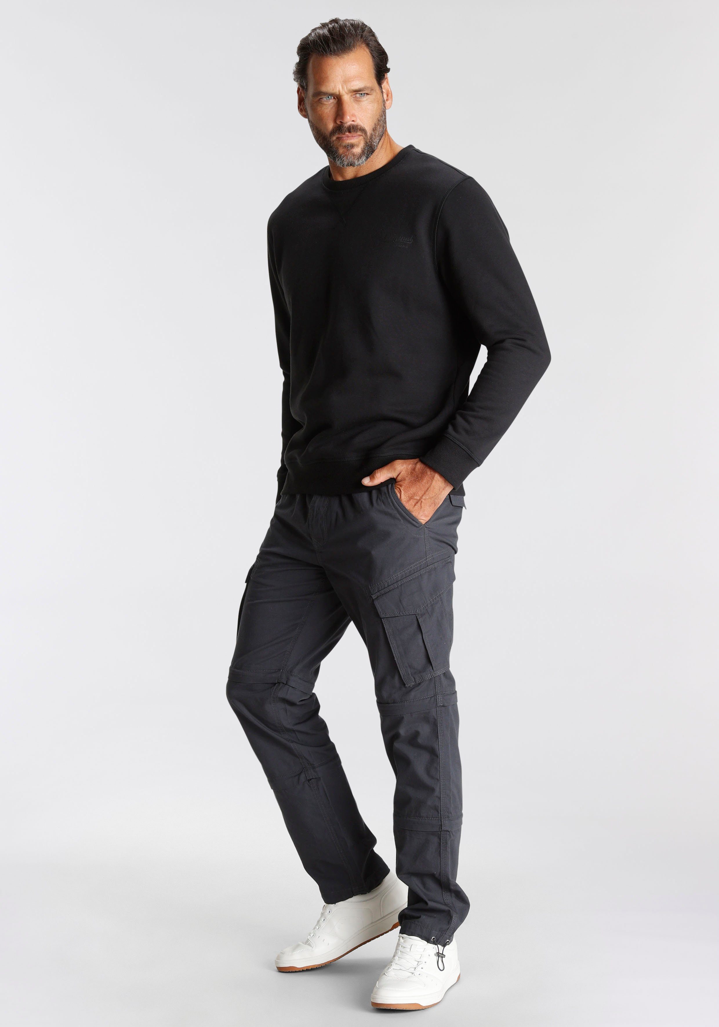 Man's World Sweatshirt Lange mouwen basic-stijl effen ronde hals