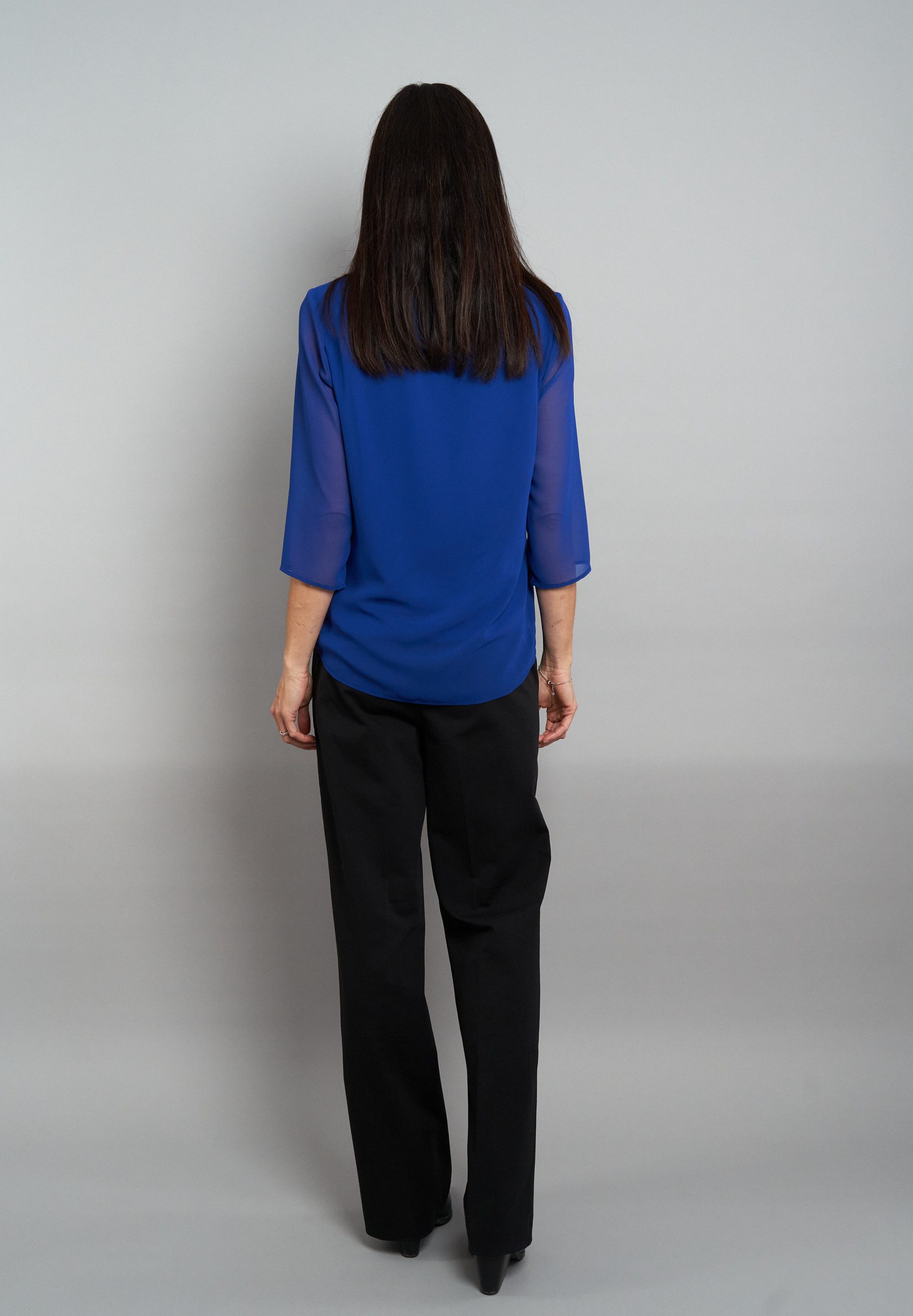 Seidel Moden Chiffon blouse in elegante 2 in 1 optiek - made in germany