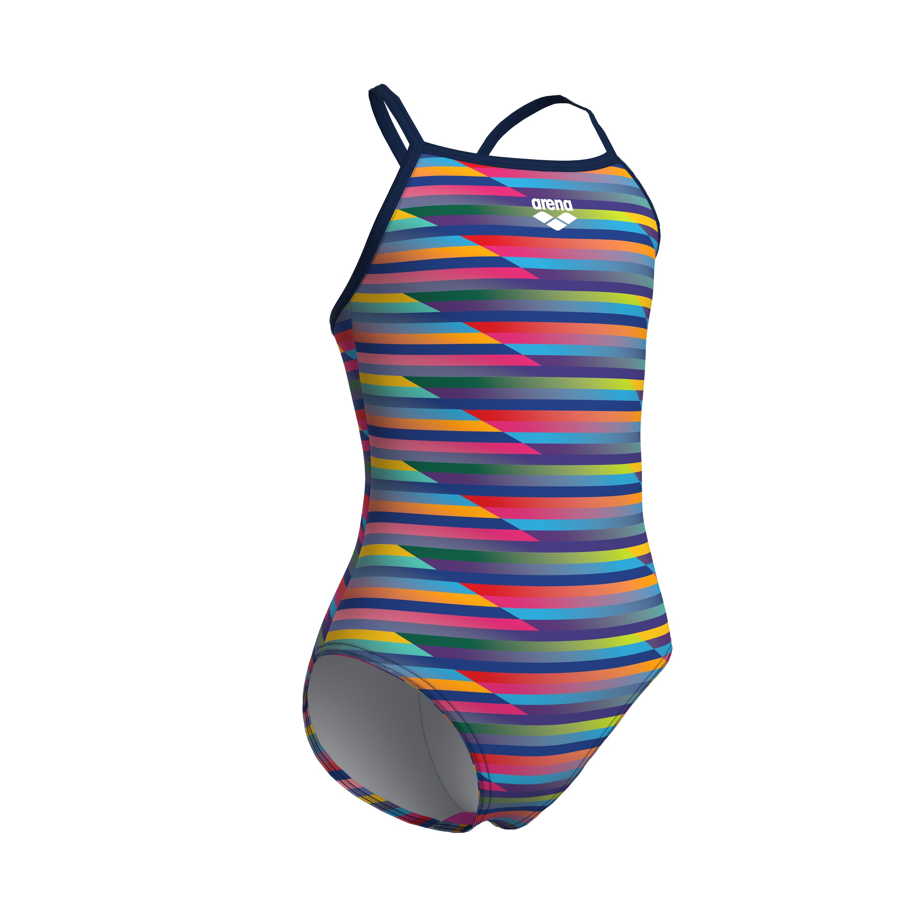 Arena Badpak Performance meisjes racing stripe light drop rug zwempak