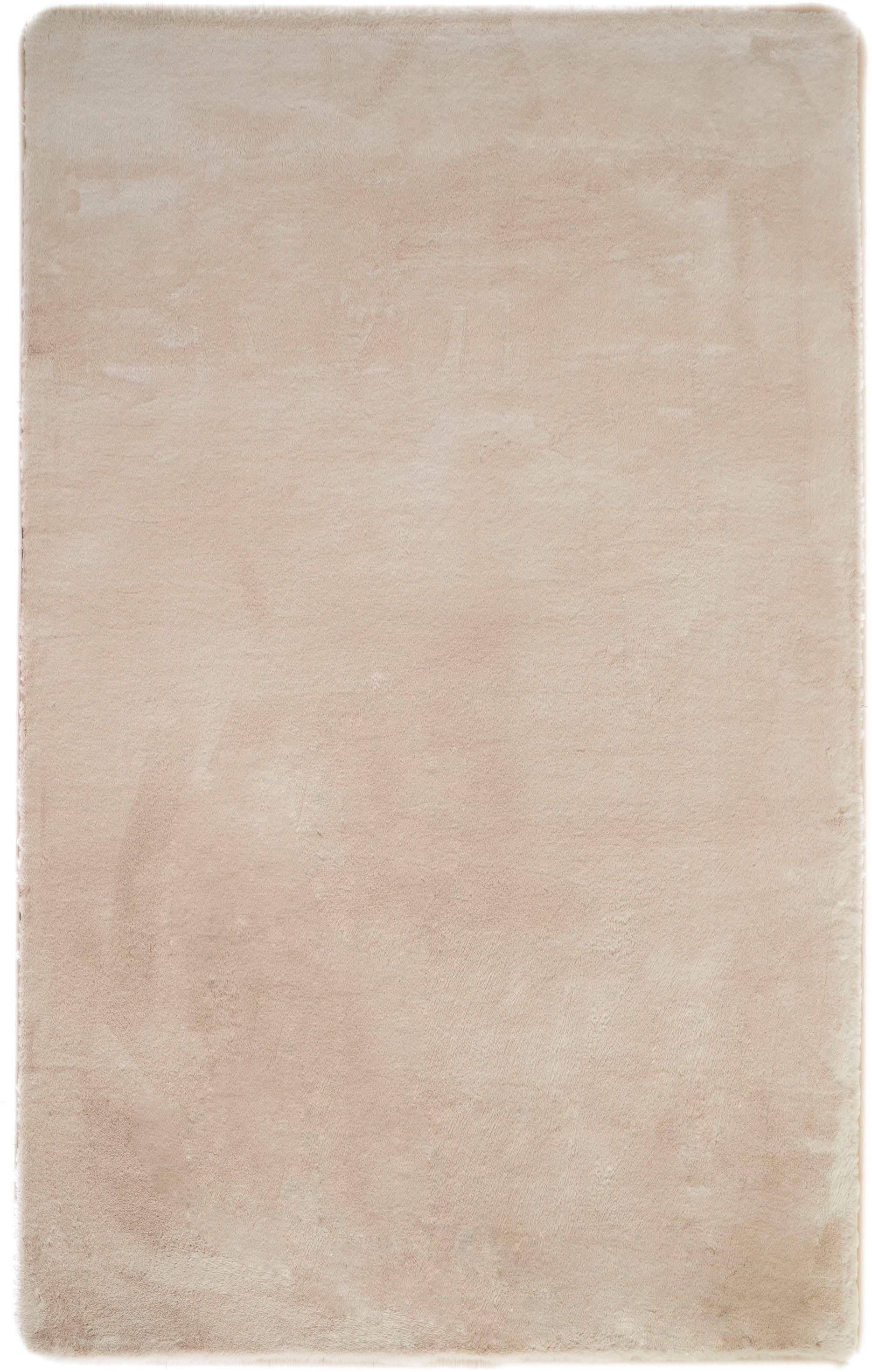 Bruno Banani Vachtvloerkleed Rabbit 2, kunstbont tapijt, modern Konijnenbont-grip, zeer zacht, woonkamer, slaapkamer, eetkamer