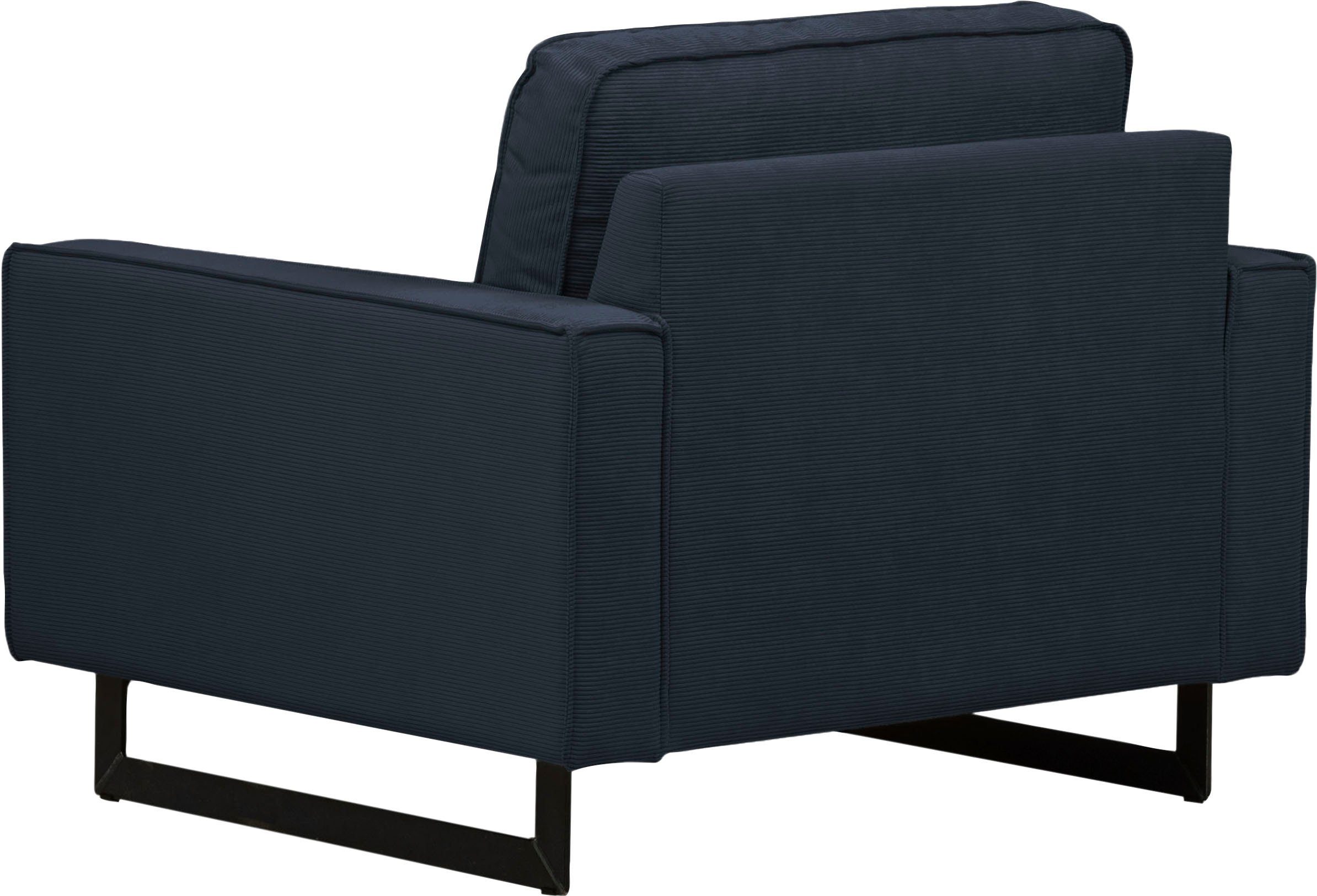Places of Style Loveseat Pinto 105 cm, cord, chenille, leerlook (set)