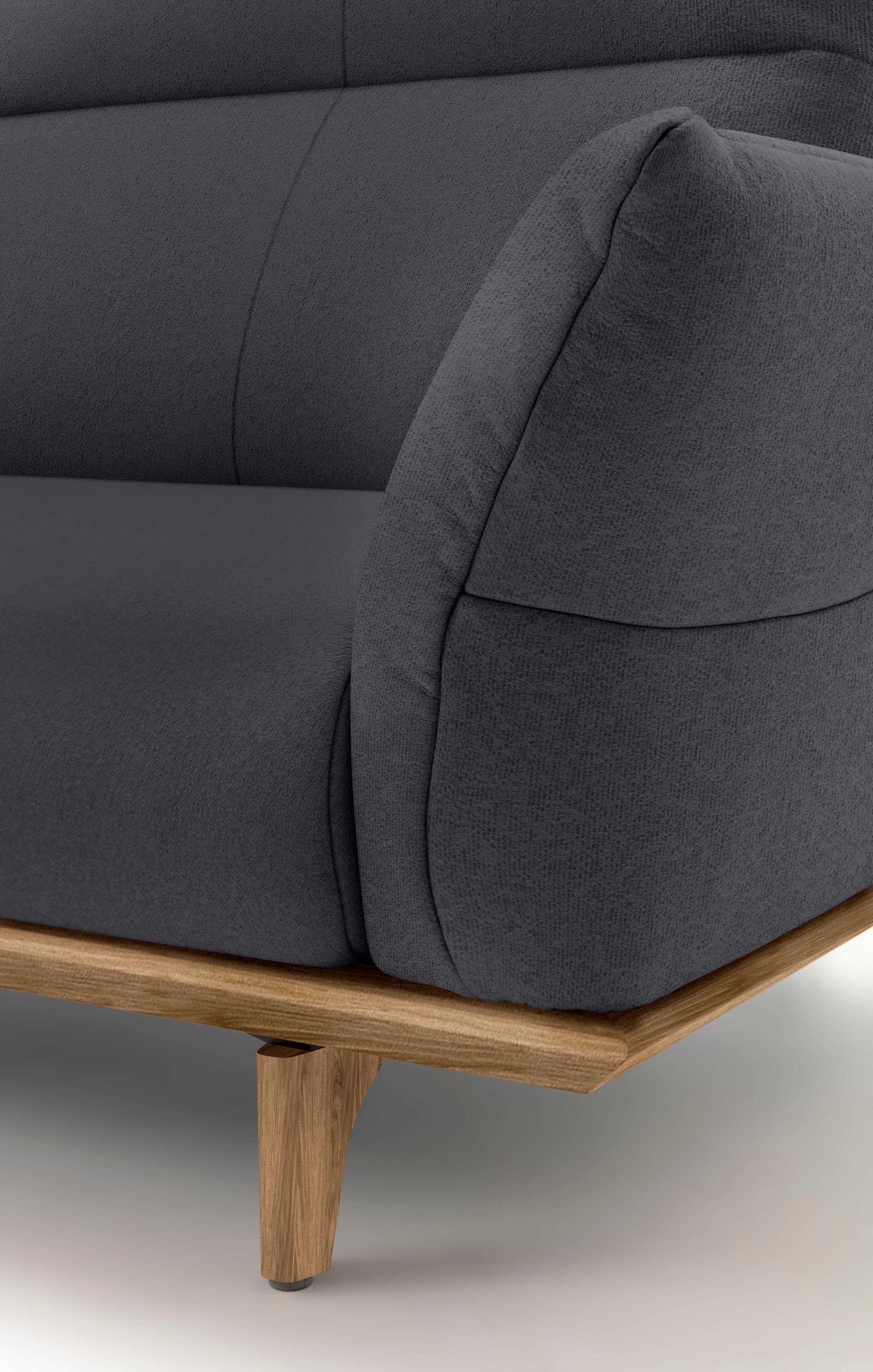 Creation BY ROLF BENZ 4-zitsbank Hs.460 Onderstel in walnotenhout, walnotenhouten poten, breedte 248 cm