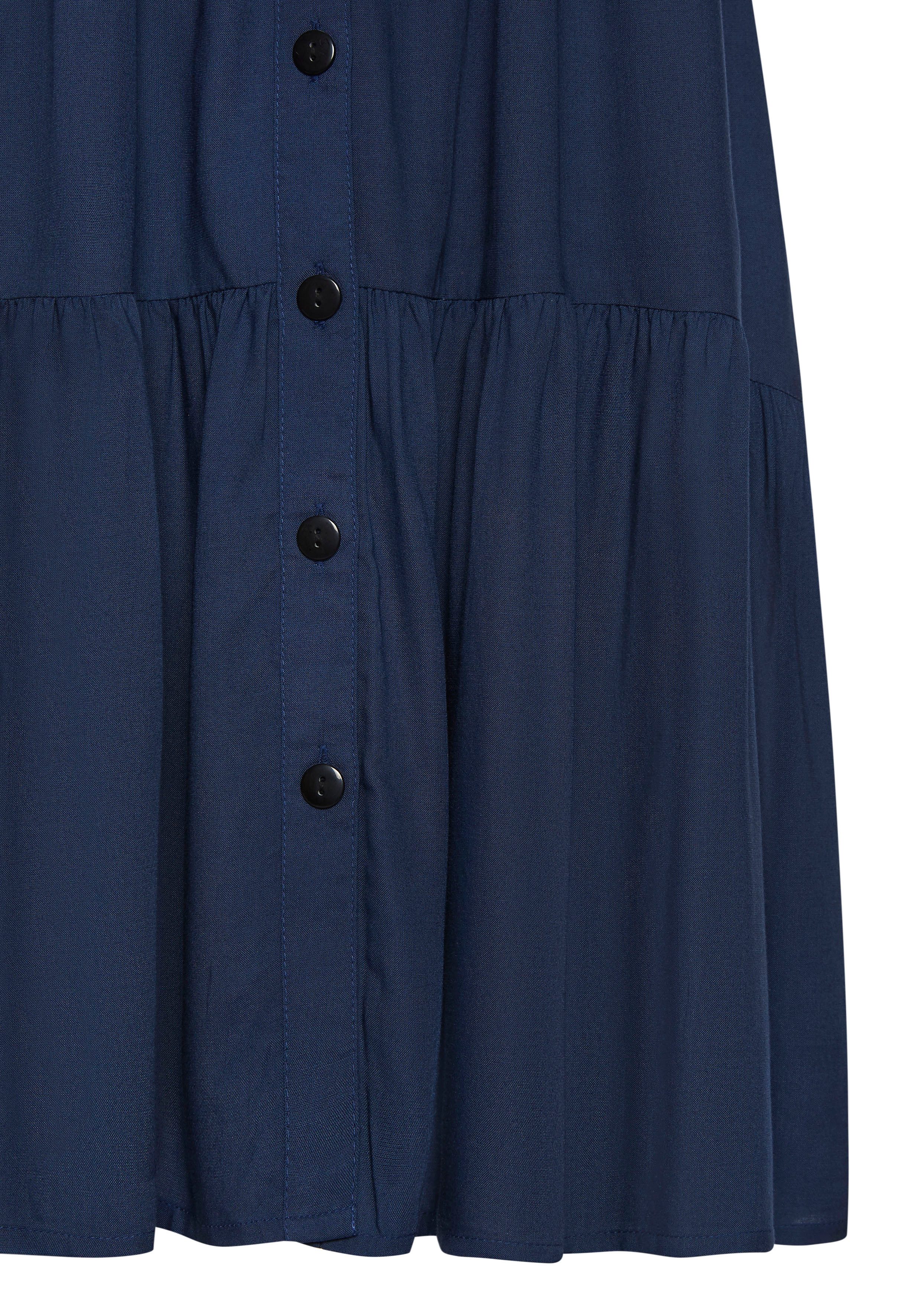 Vivance Zomerjurk van geweven viscose, blousejurk met knoopsluiting en overhemdkraag