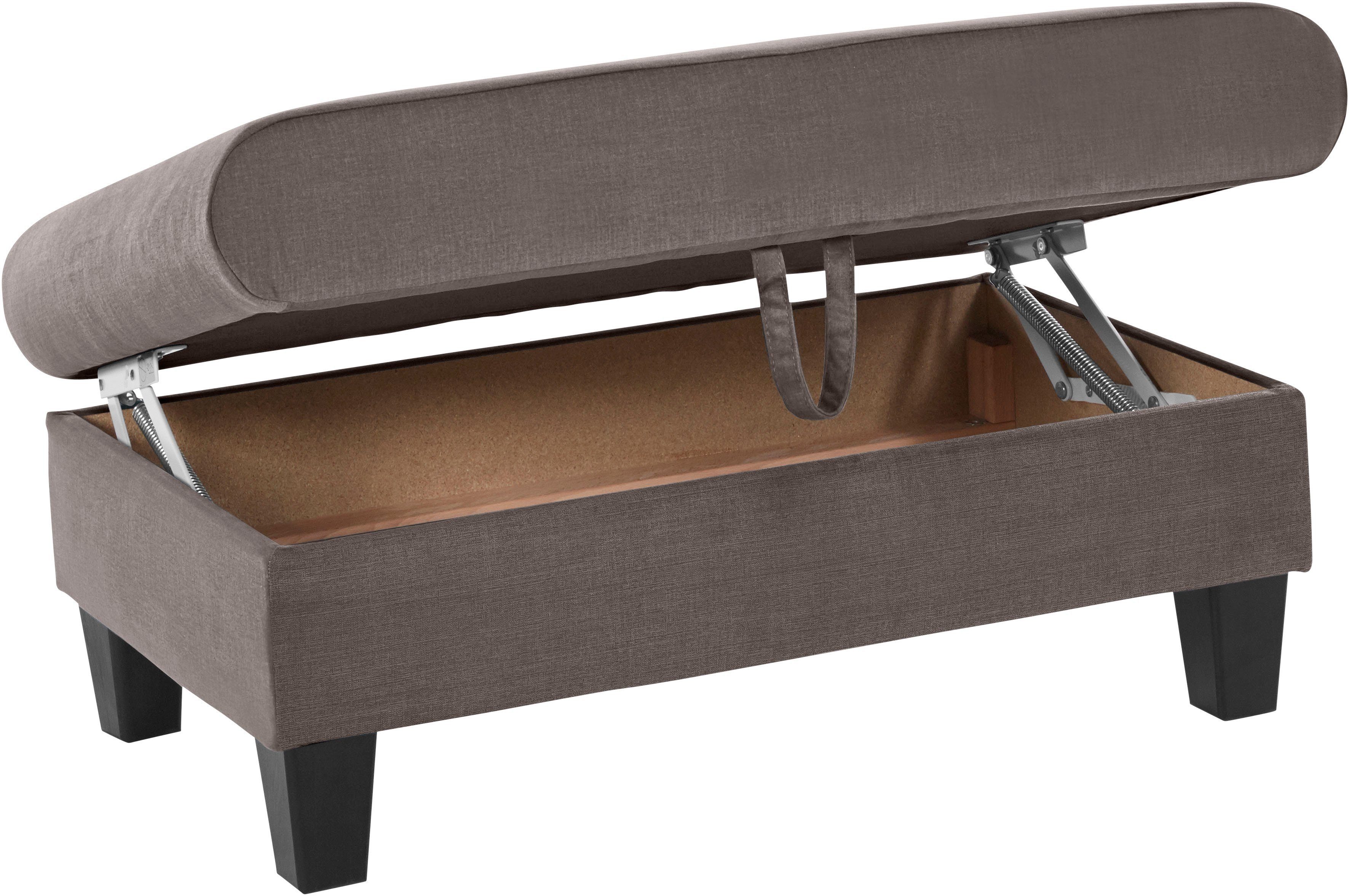 COTTA Zithoek Morven L-vorm Set bestaande uit: hoekbank met hoofdverstelling & hocker (set)