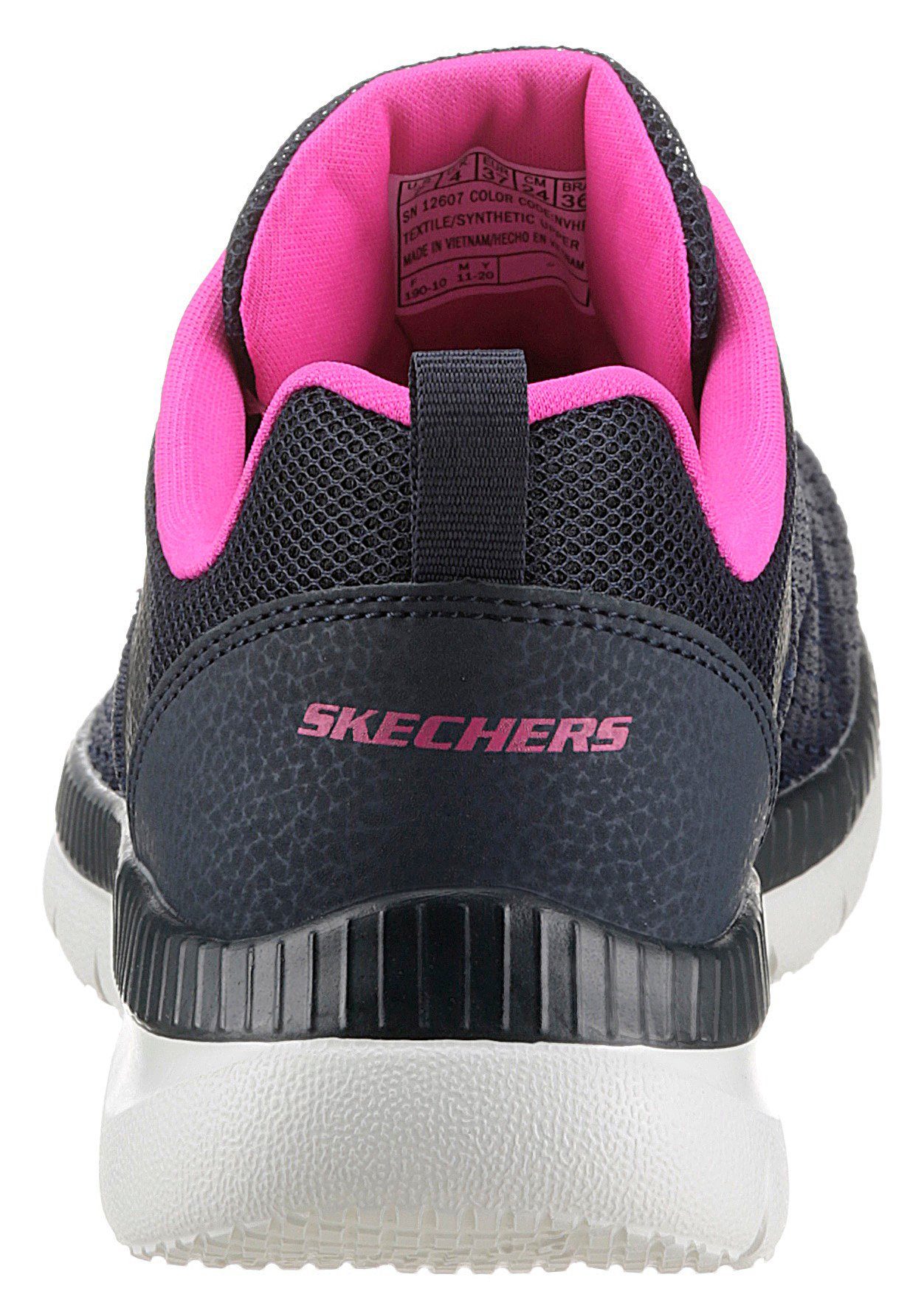 Skechers Sneakers BOUNTIFUL - QUICK PATH Vrijetijdsschoen, lage schoen, veterschoen met gewatteerde binnenzool