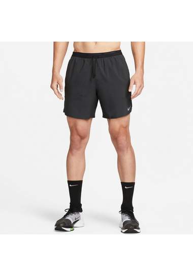 nike runningshort dri-fit stride men's " brief-lined running shorts zwart