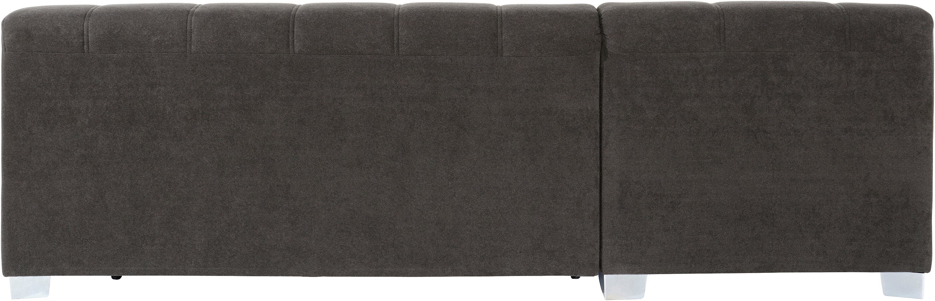 INOSIGN Hoekbank Turah incl. sierkussens, modern doorgestikt, ook in leer naar keuze met slaapfunctie, bedbank, bxdxh: 239x152x75 cm, l-model