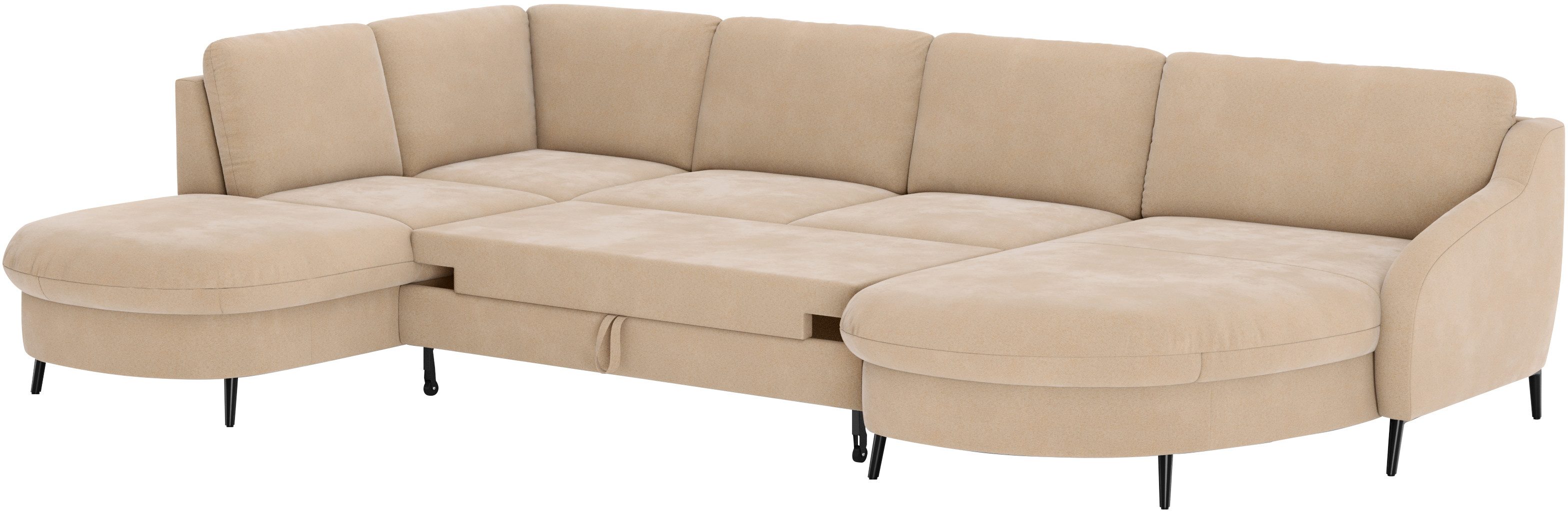 sit&more Zithoek Soul U-model optioneel met bed en bedlade