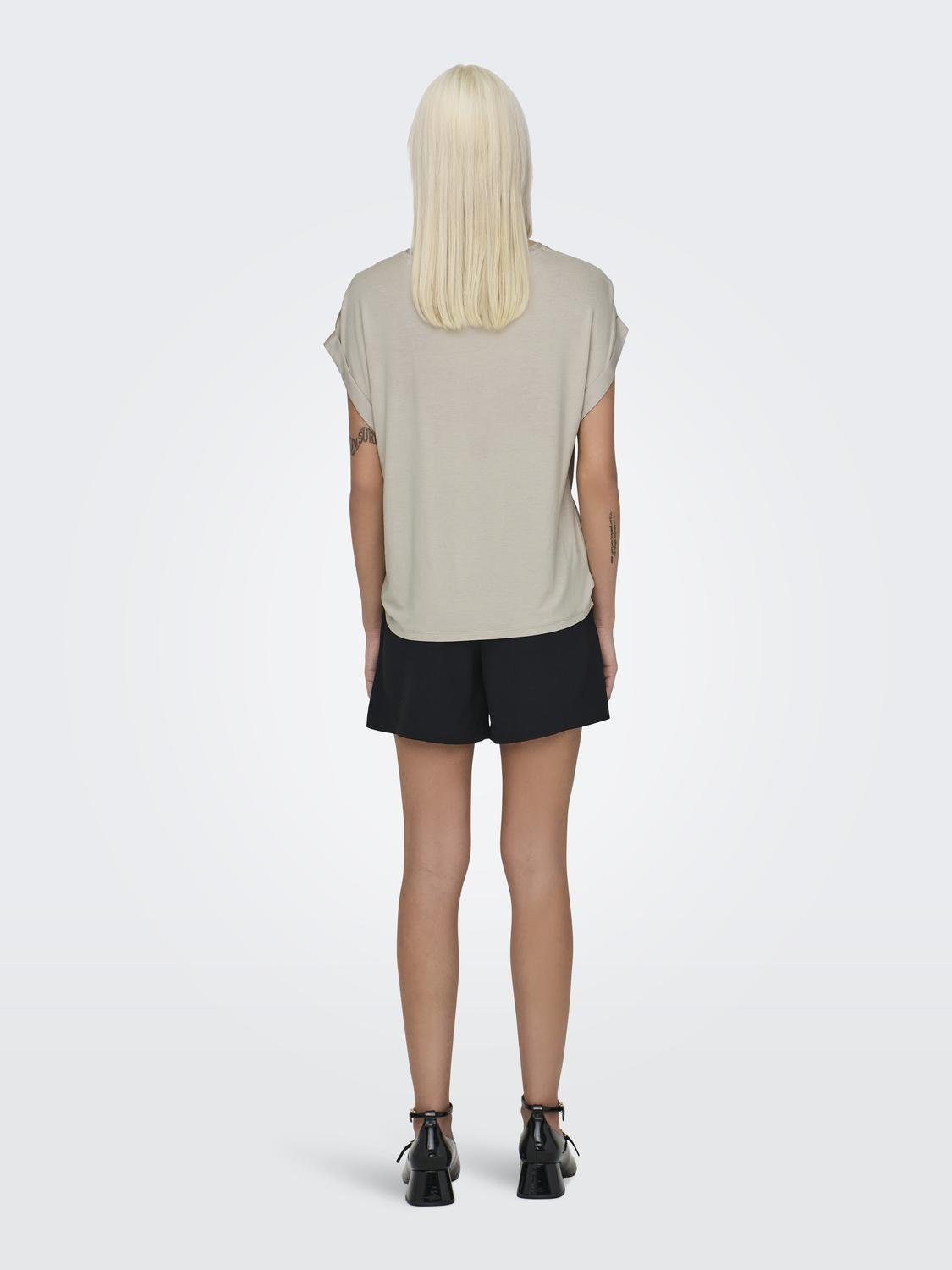 Only Shirt met korte mouwen ONLLIEKE S S SATIN MIX TOP WVN NOOS