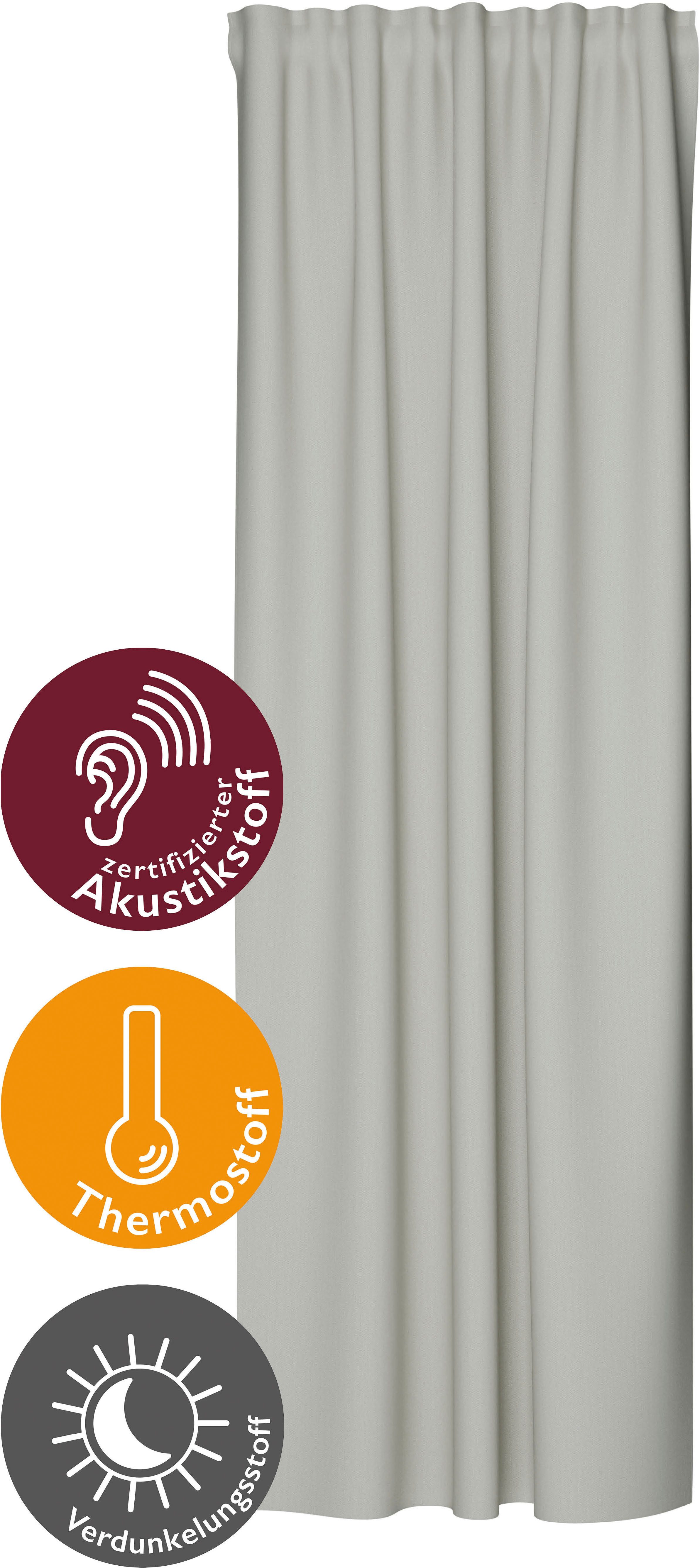 HOMING Gordijn Galdin Verduisteringsgordijn, ondoorzichtig, thermo, energiebesparend (1 stuk) kant & klaar gordijnen maat 1 beige