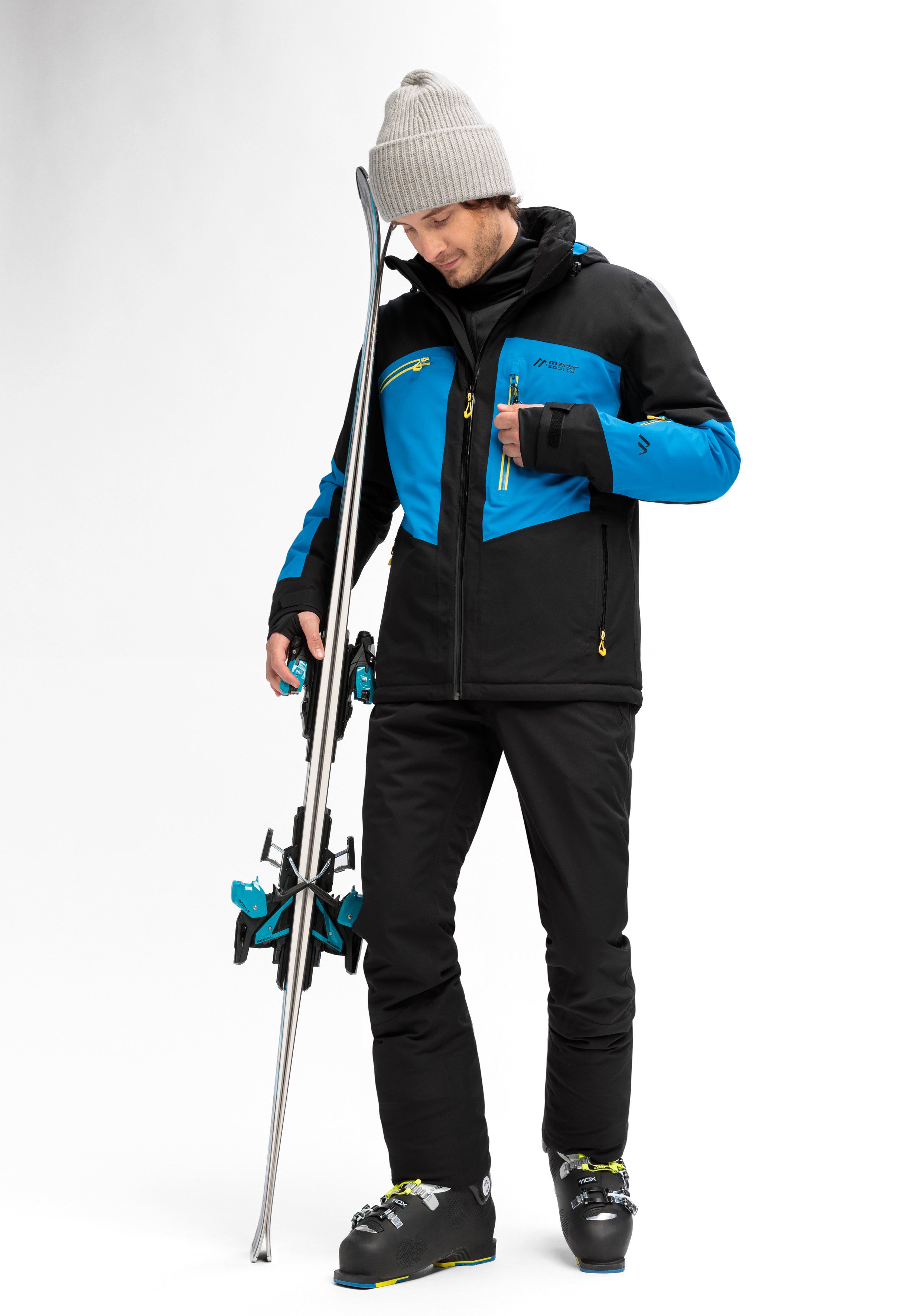 Maier Sports Skibroek Anton slim 2.0 Heren sneeuwbroek met bretels, wind/waterdicht, slim fit