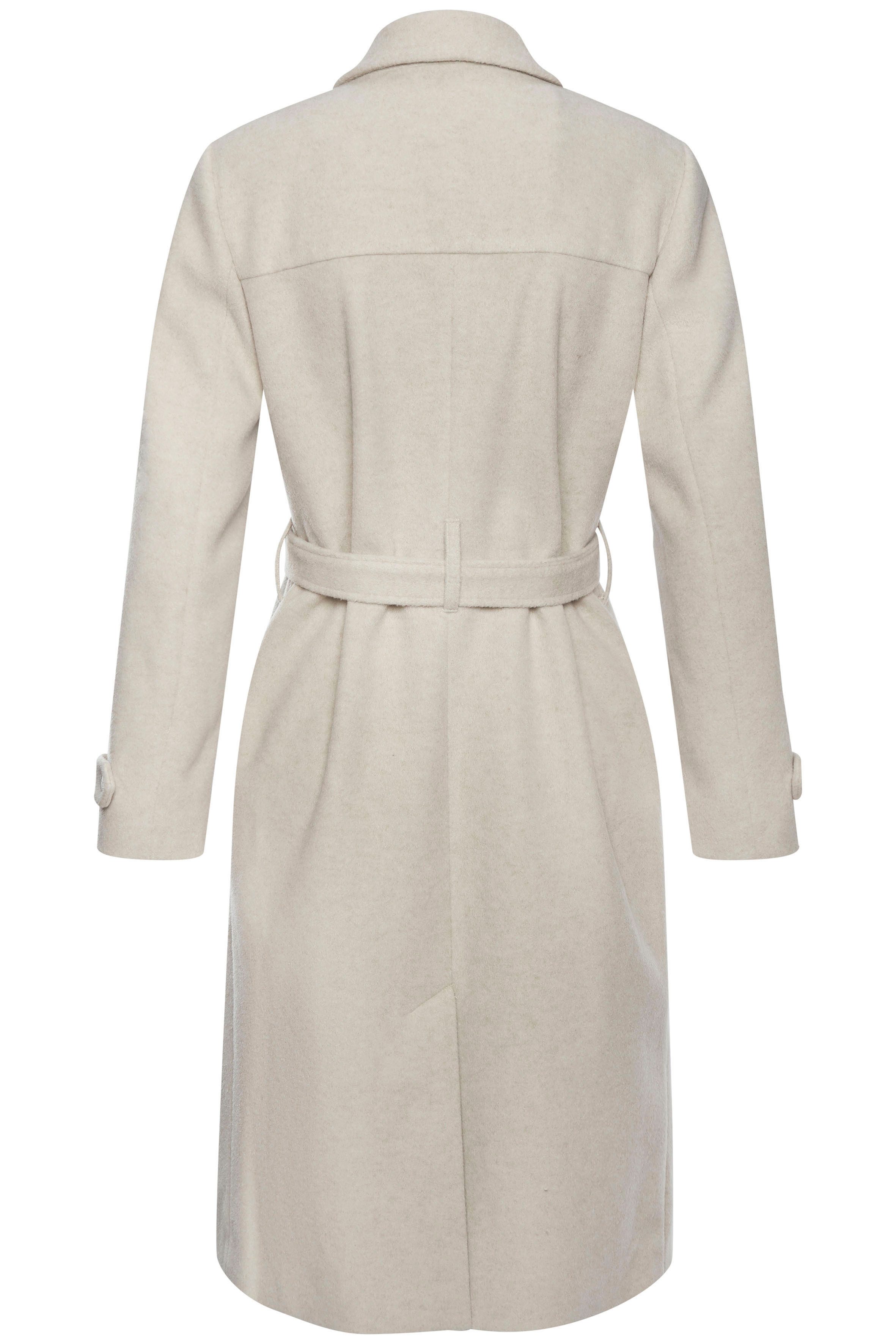 Lascana Lange jas met reverskraag elegante damesjas (Met een bindceintuur)
