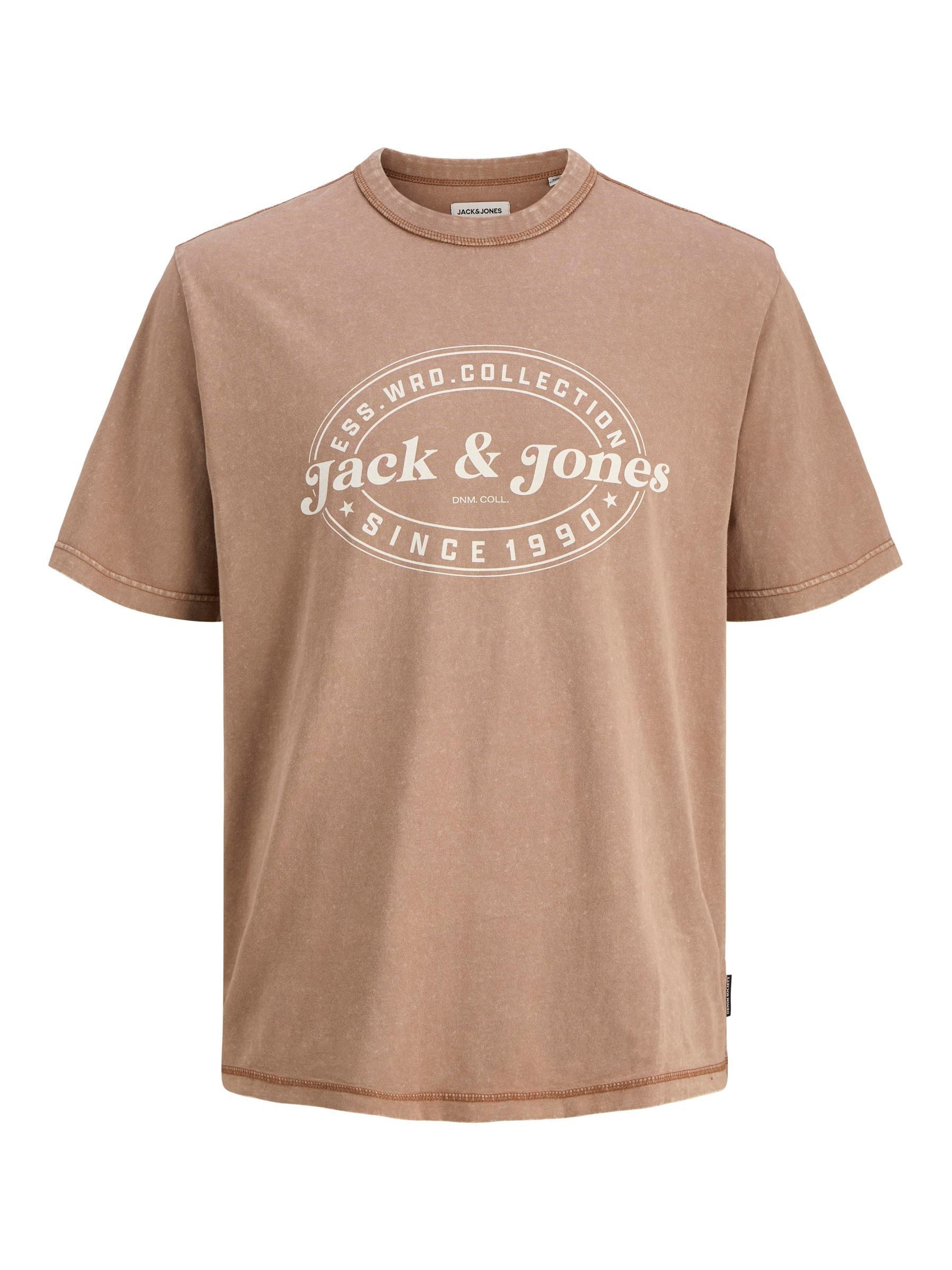 Jack & Jones Shirt met ronde hals JJEDOVER PRINT TEE SS CREW NECK