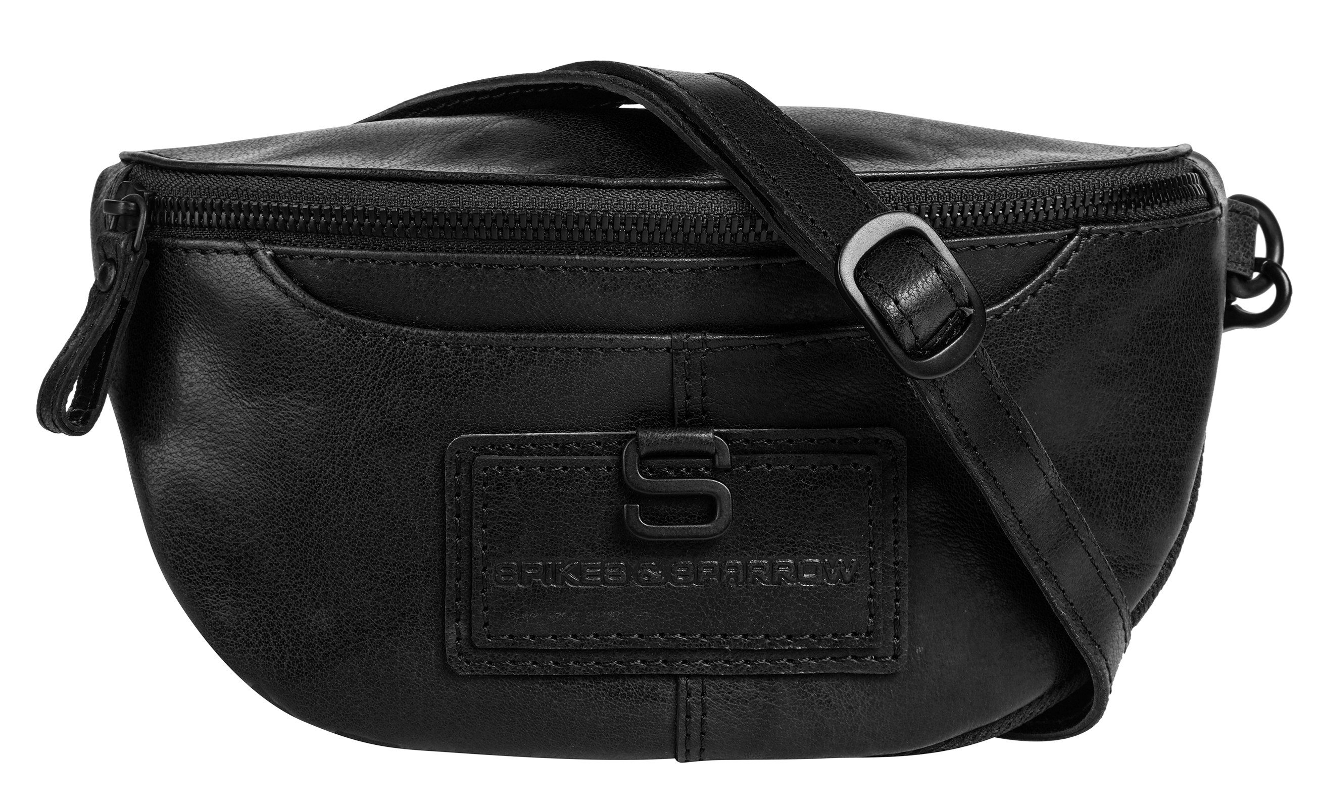 Spikes & Sparrow Heuptasje WAIST BAG echt leder dames tassen maat Onesize zwart