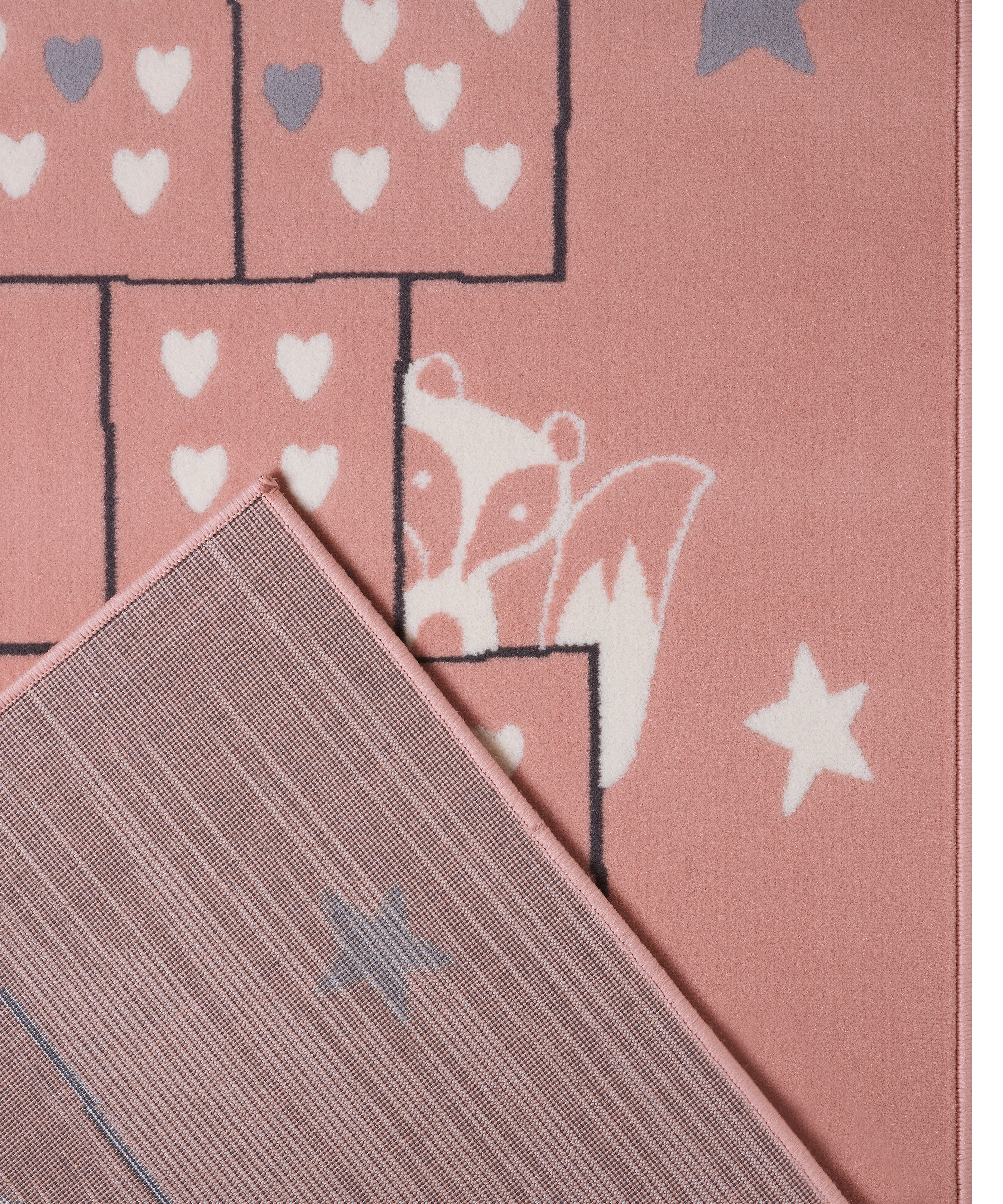HANSE Home Kindervloerkleed Jump Speelmat hinkelbaan hemel & hel, dieren, platweefsel