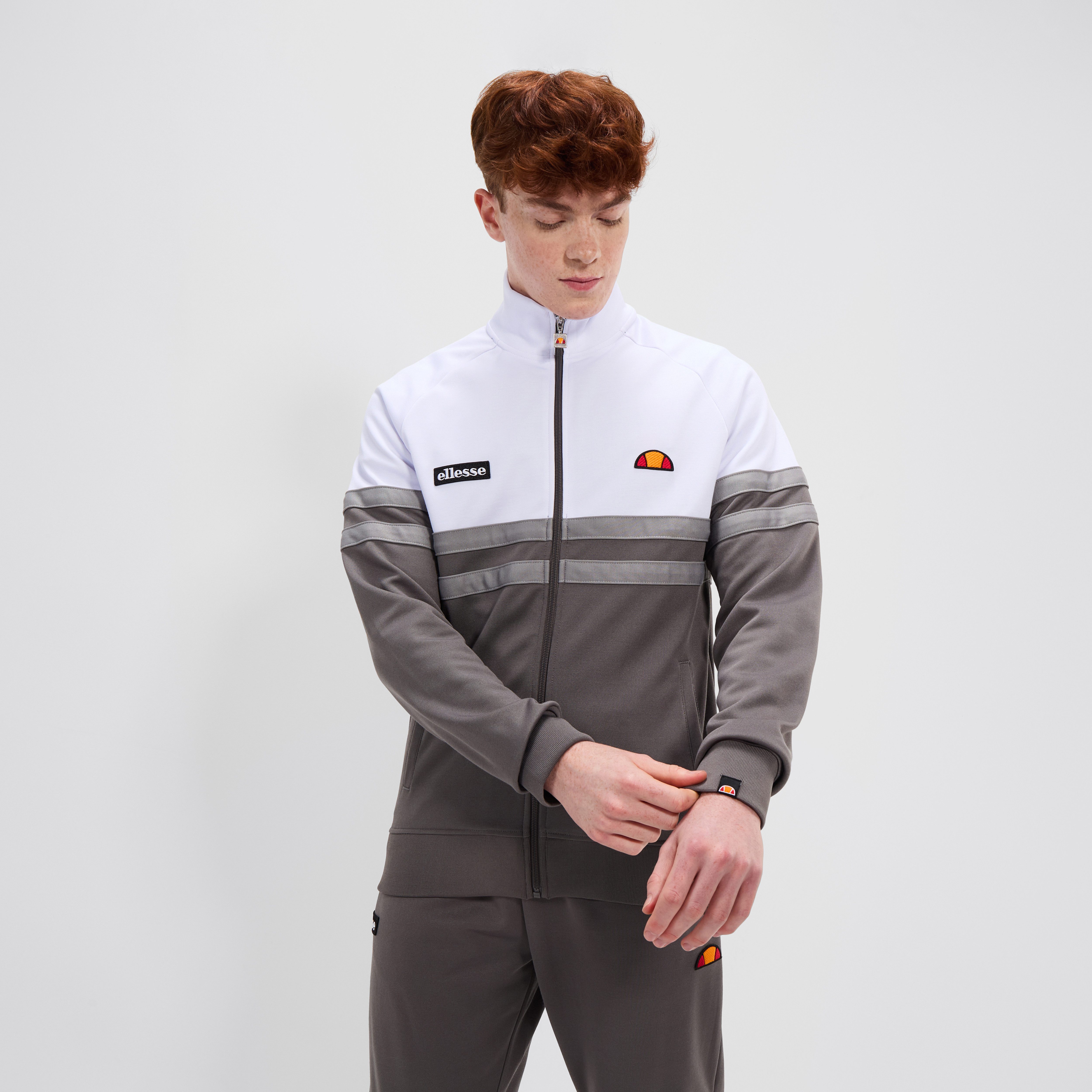 Ellesse Sweatjack met labelpatches model 'RIMINI TRACK TOP'