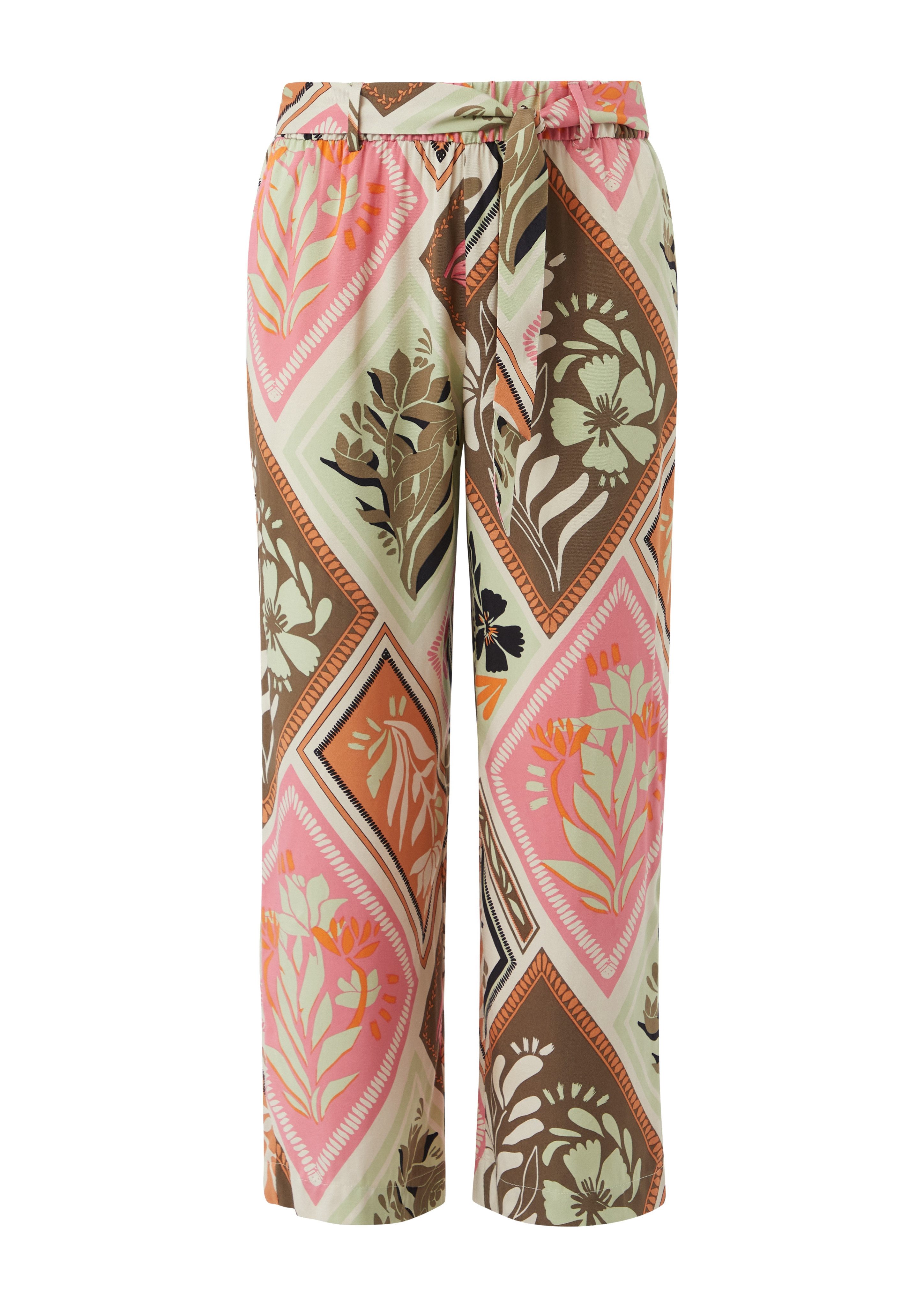 Comma 7/8 broek met een bloemmotief